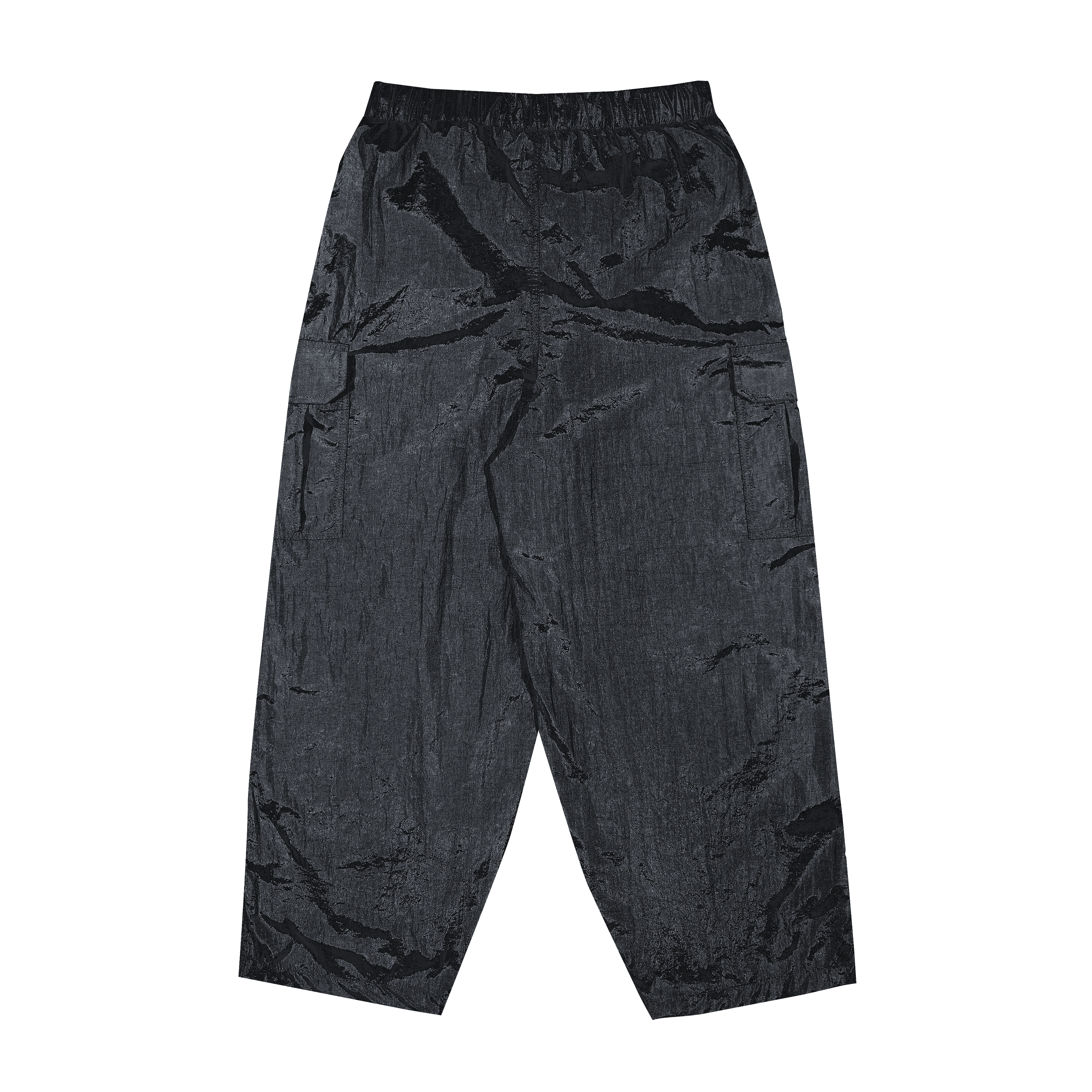 Shining Bright Light Long Cargo Pants - Black