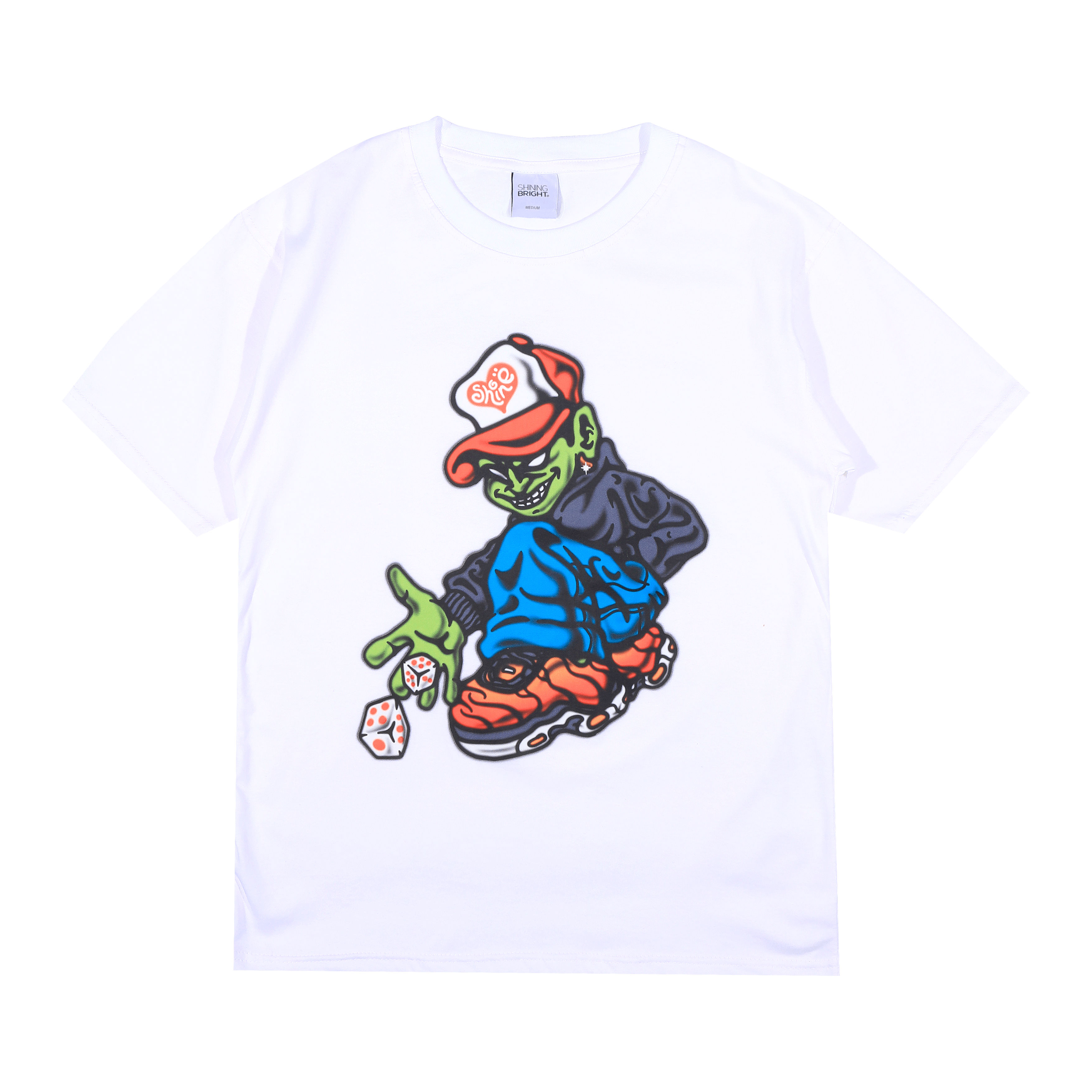 Shining Bright Dice Roll Tshirt - White