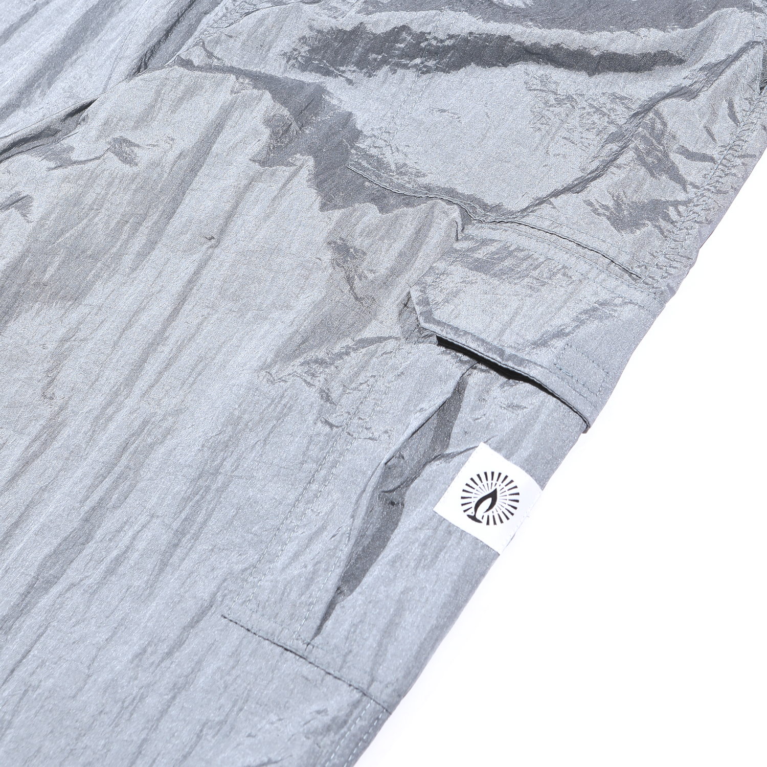 Shining Bright Light Long Cargo Pants - Grey