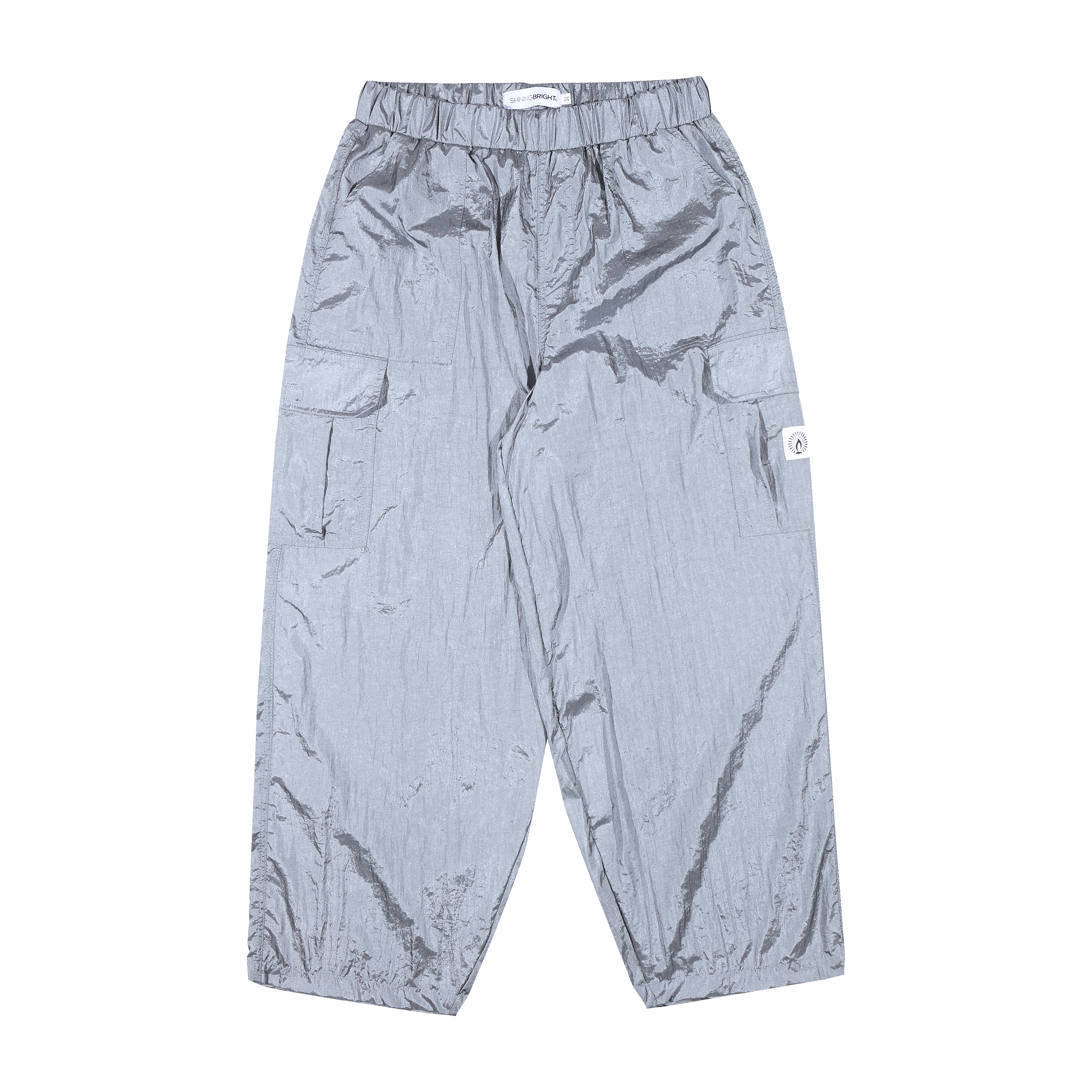 Shining Bright Light Long Cargo Pants - Grey
