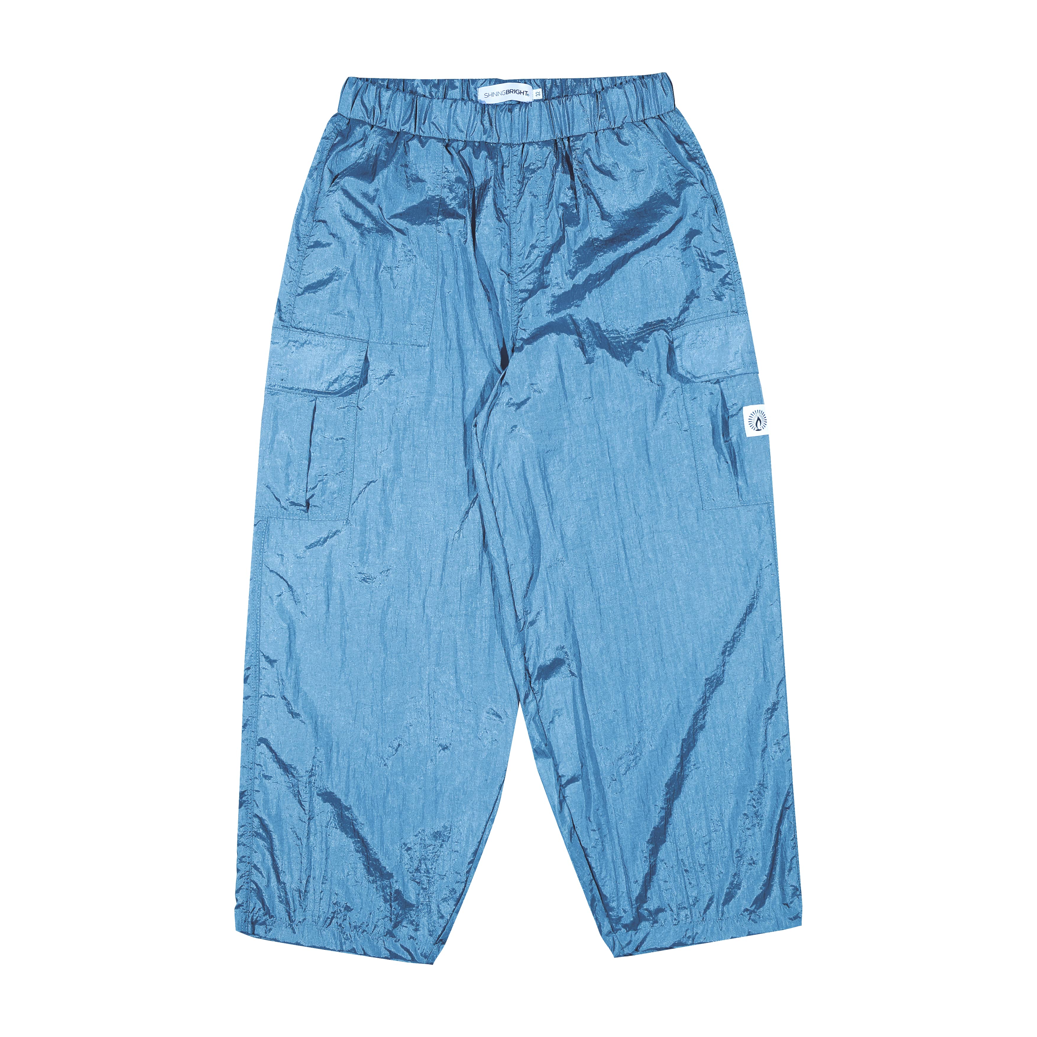 Shining Bright Light Long Cargo Pants - Blue