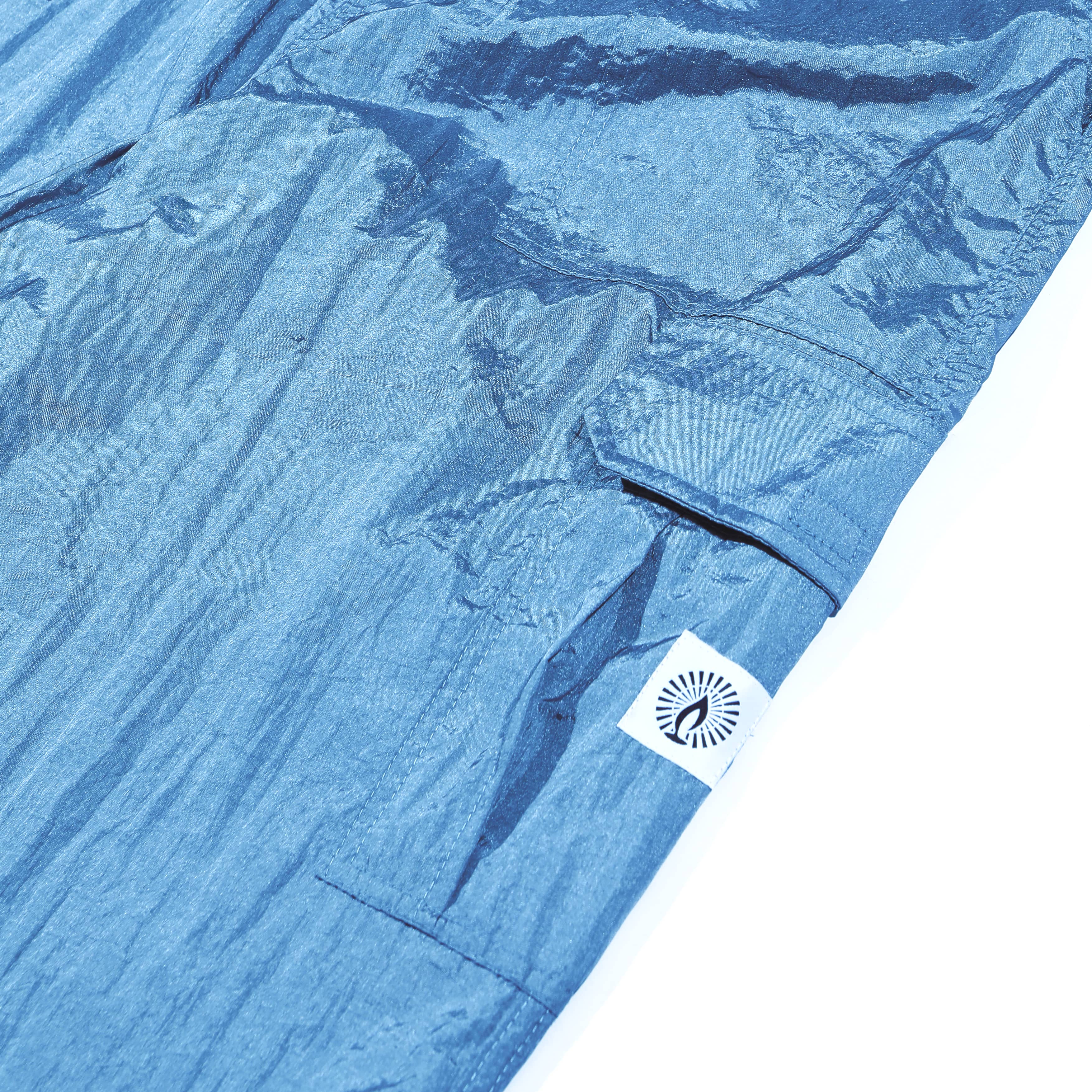Shining Bright Light Long Cargo Pants - Blue
