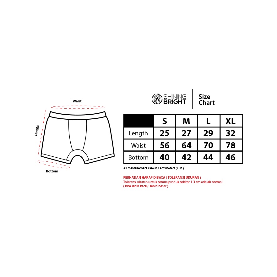 Shining Bright Basic Boxer - Black