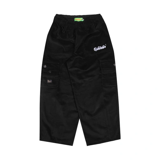 Image of Shining Bright Long Cargo Pants Voyager Corduroy - Black