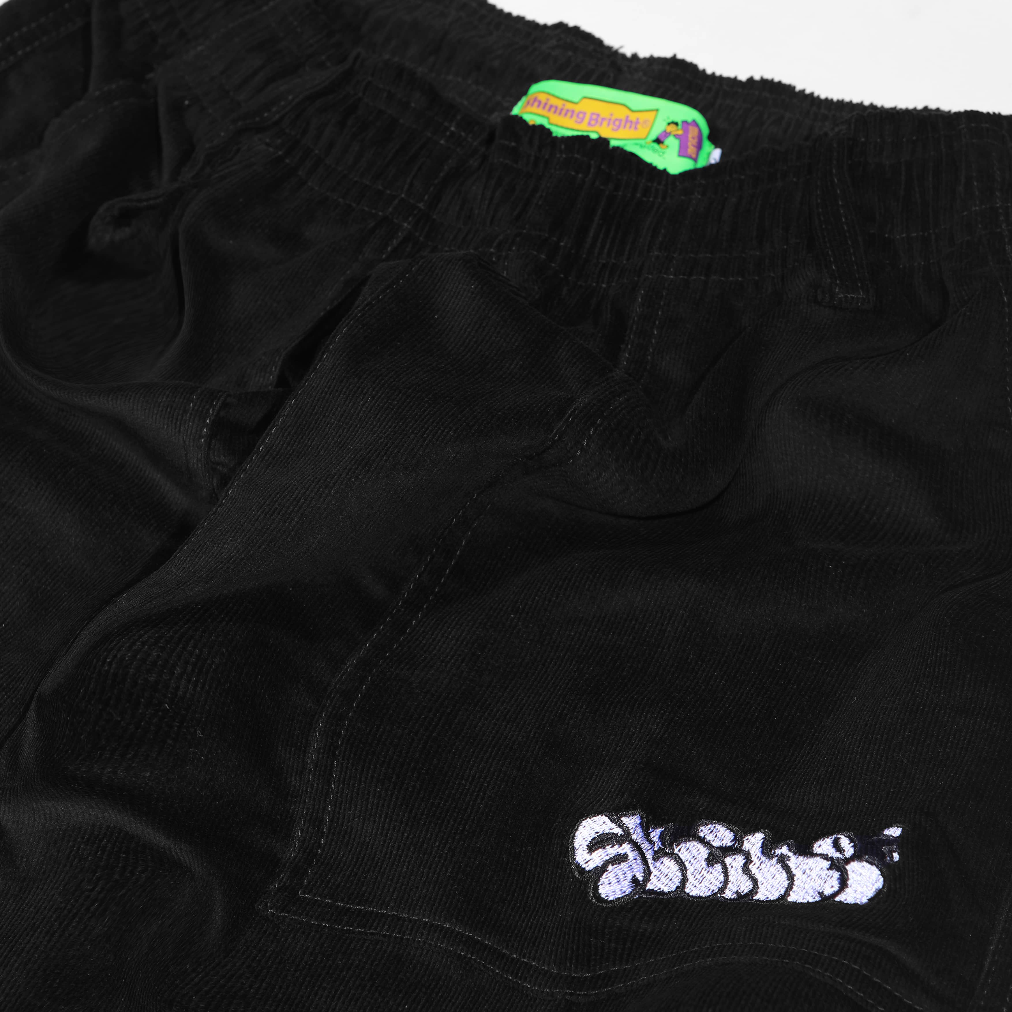 Shining Bright Long Cargo Pants Voyager Corduroy - Black