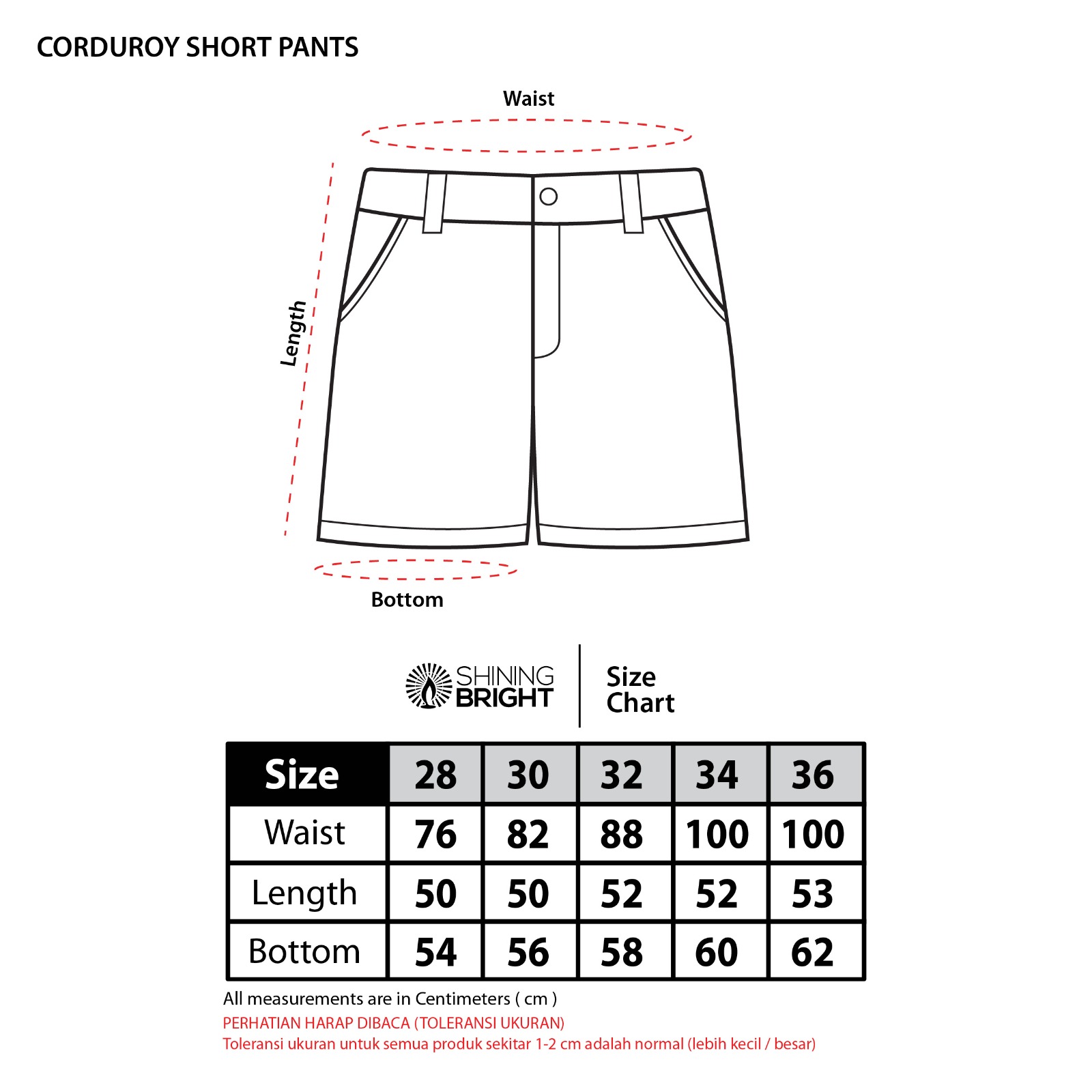 Shining Bright Short Pants Journ Corduroy - Brown