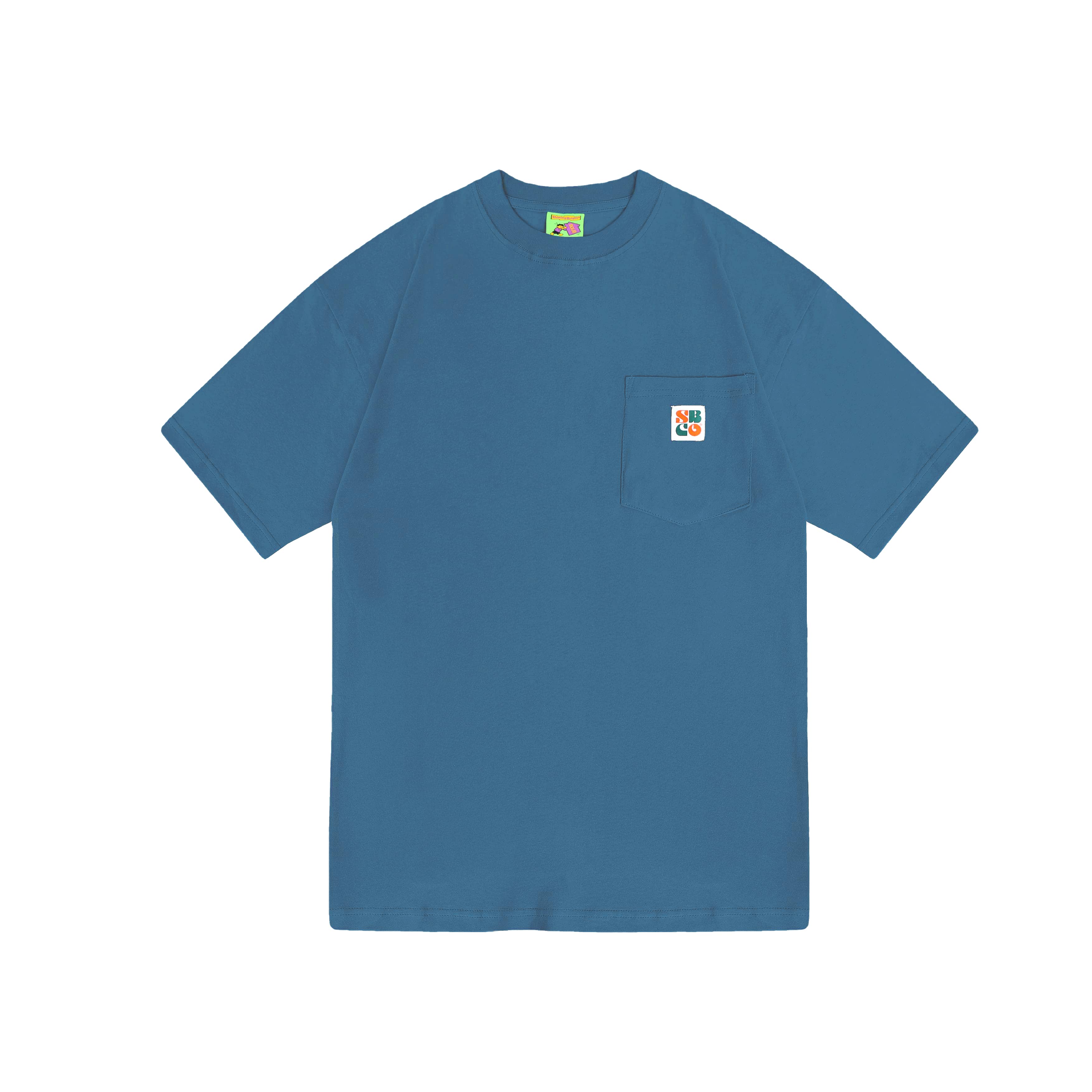 Shining Bright Pocket Tshirt - Steel Blue