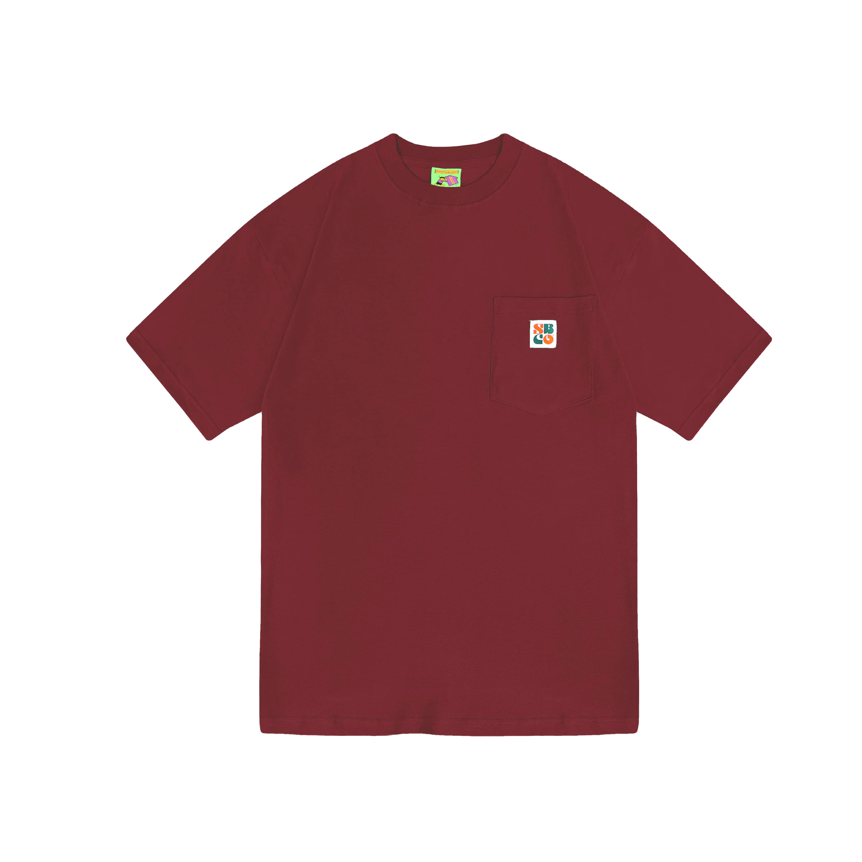 Shining Bright Pocket Tshirt - Burgundy