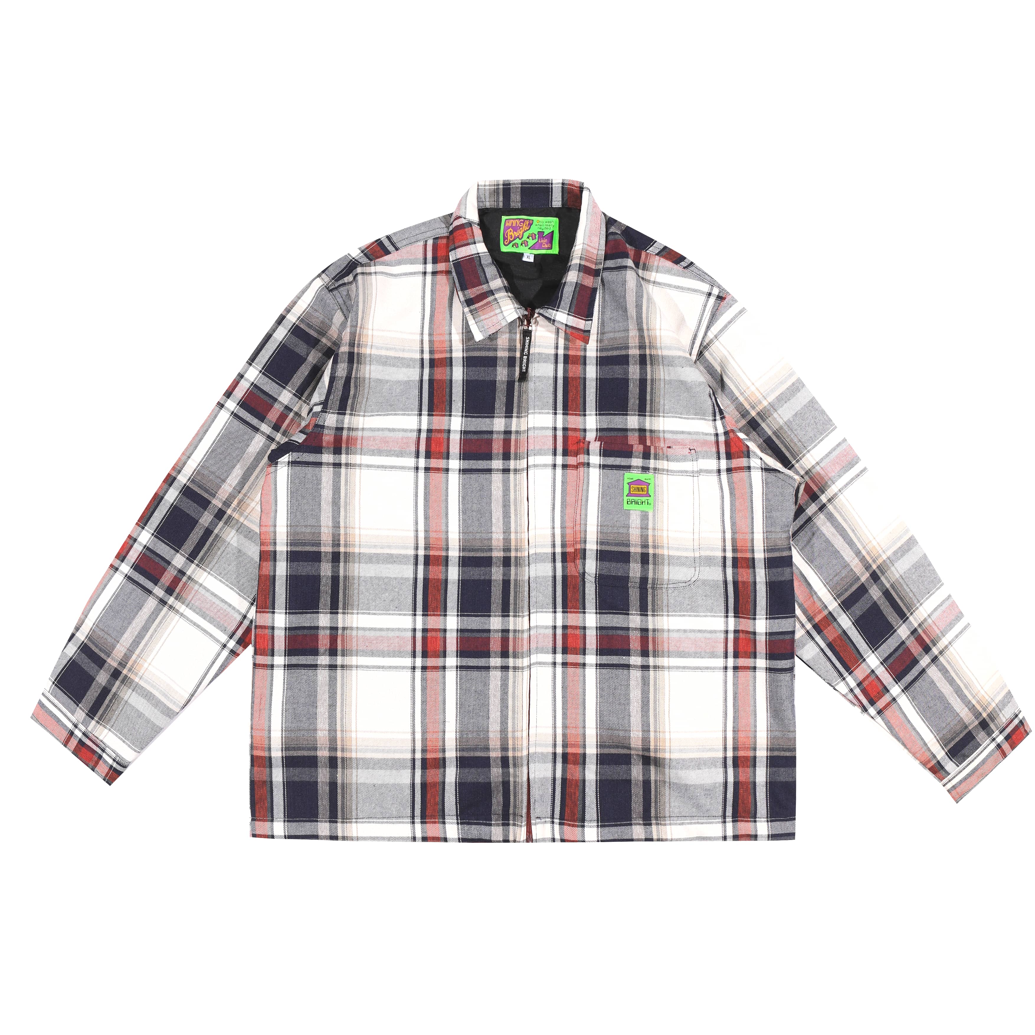Shining Bright Home Work Jacket Black - Red White