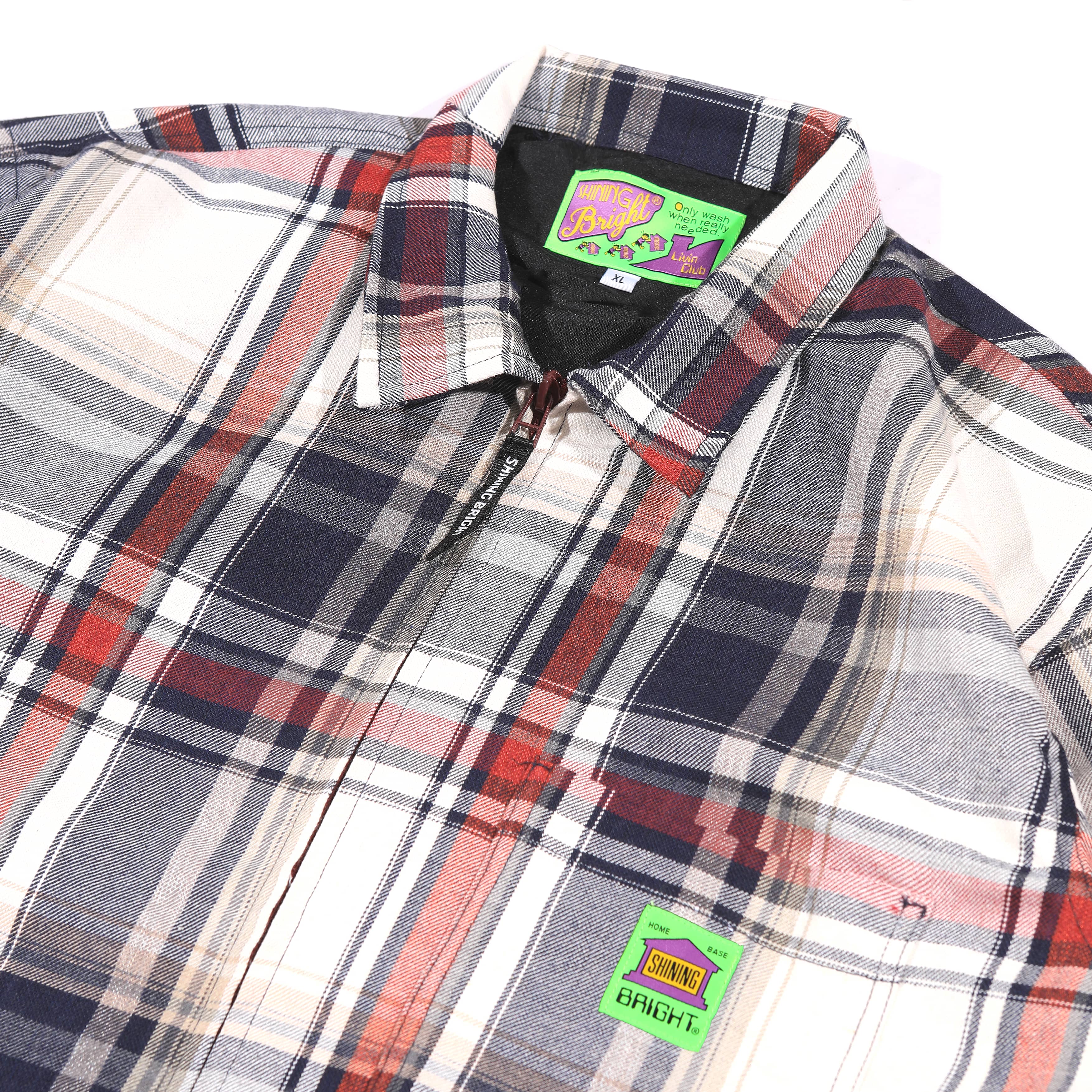 Shining Bright Home Work Jacket Black - Red White