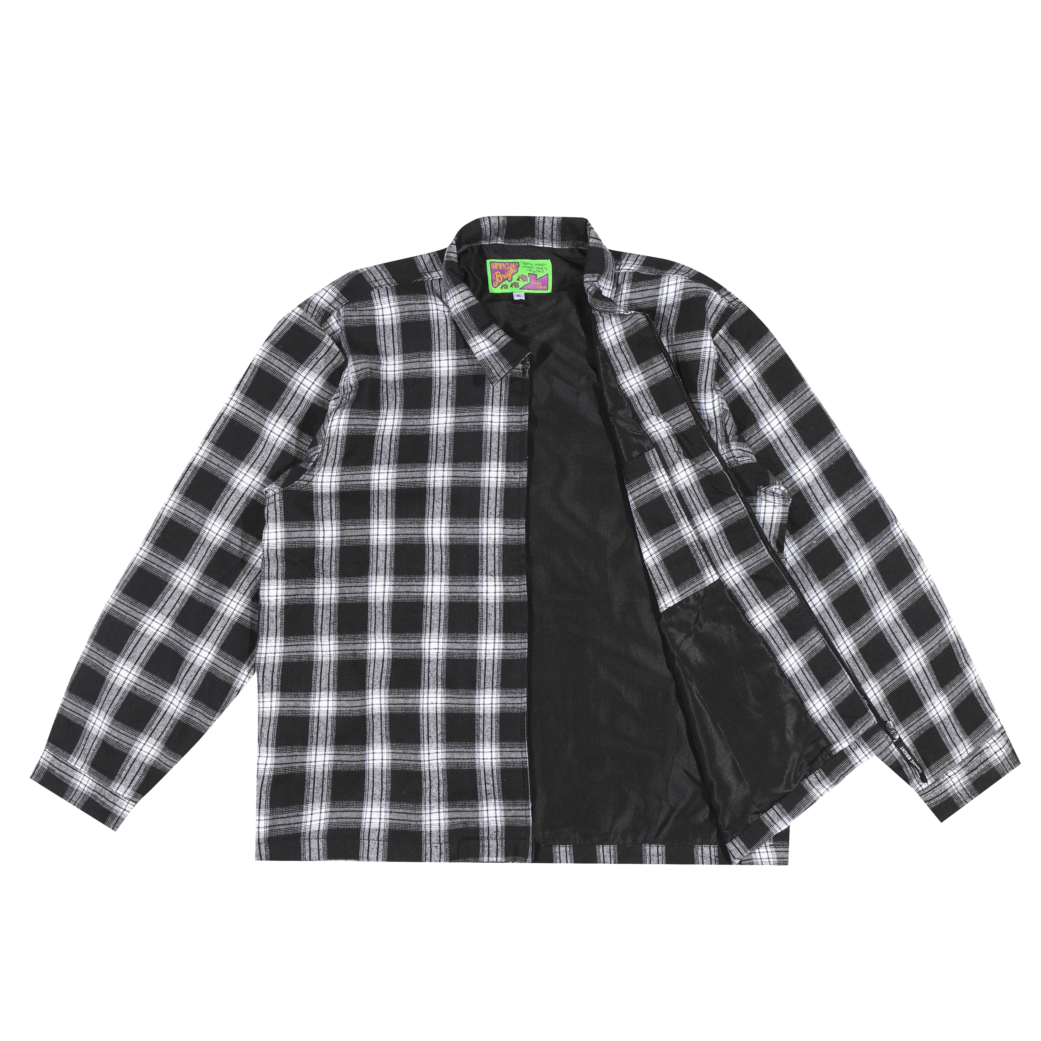Shining Bright Home Work Jacket Grey - Black White