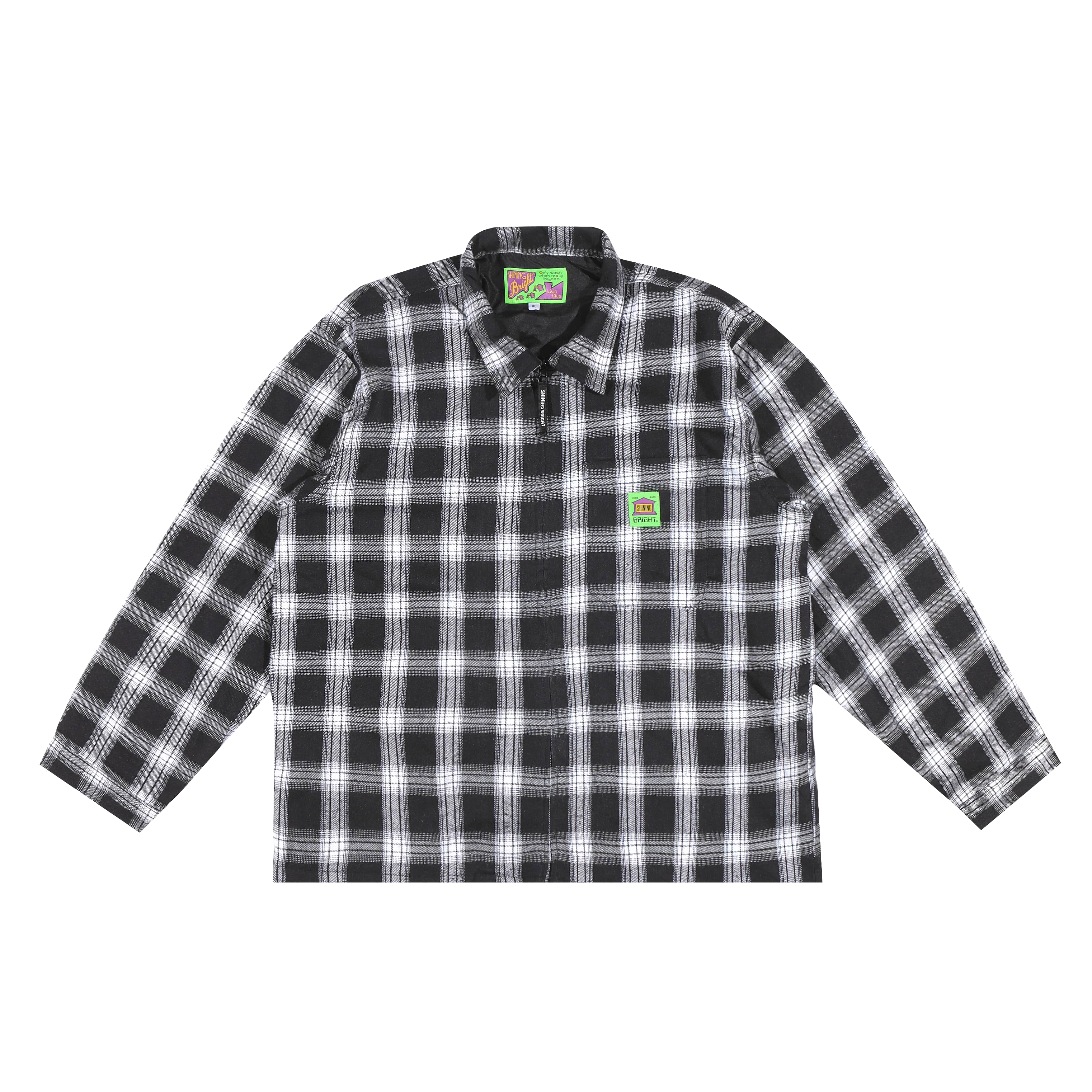 Shining Bright Home Work Jacket Grey - Black White