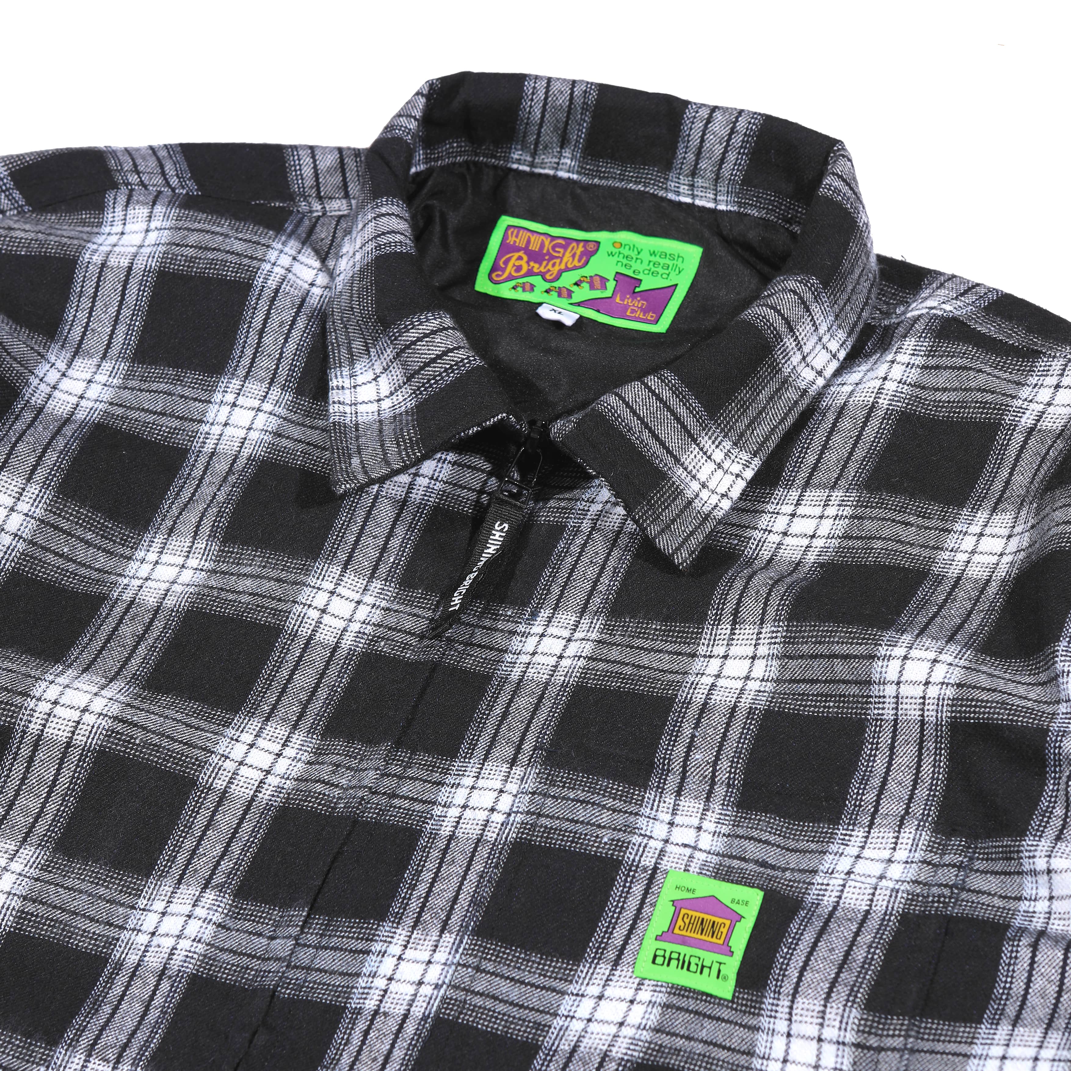 Shining Bright Home Work Jacket Grey - Black White