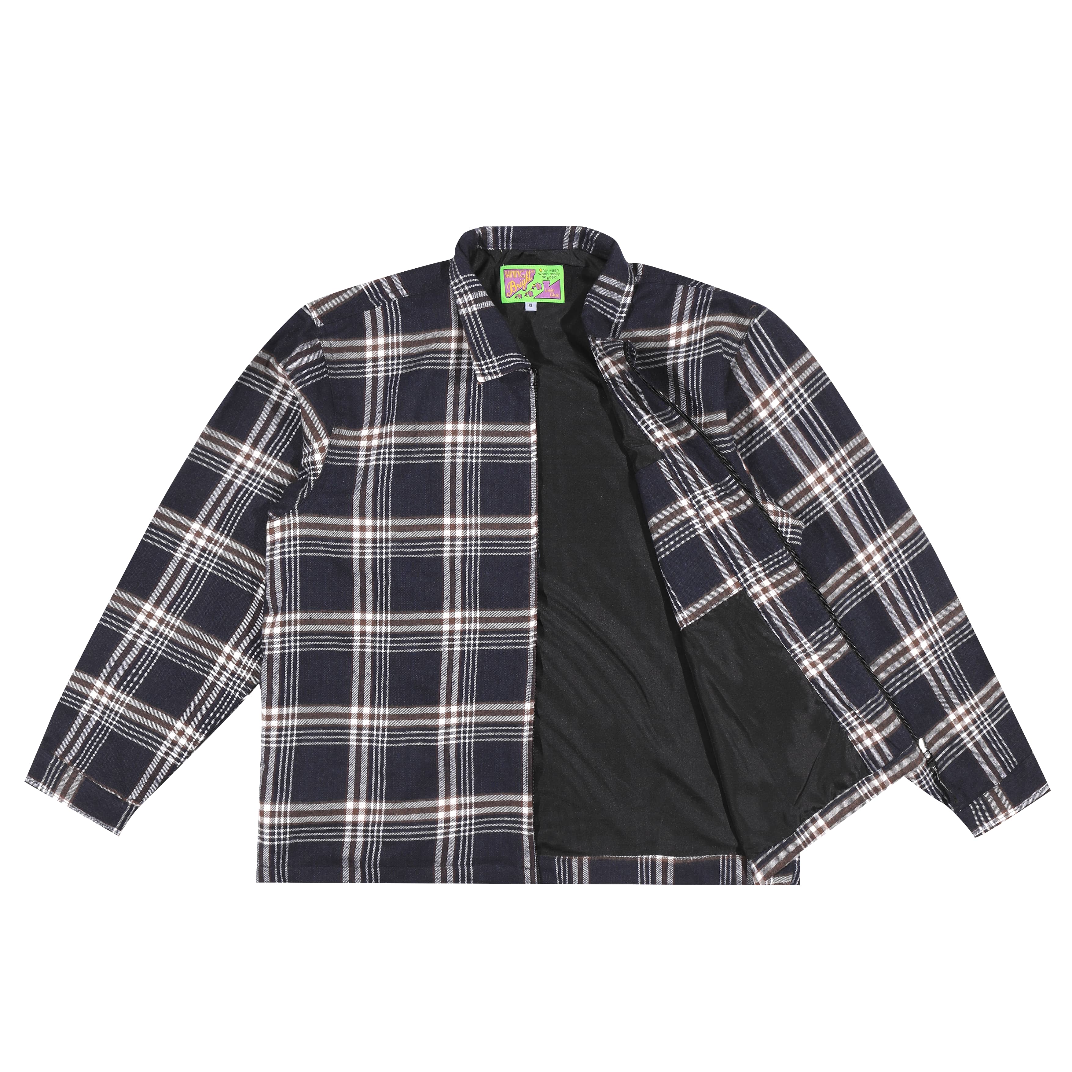 Shining Bright Home Work Jacket Brown - Navy White