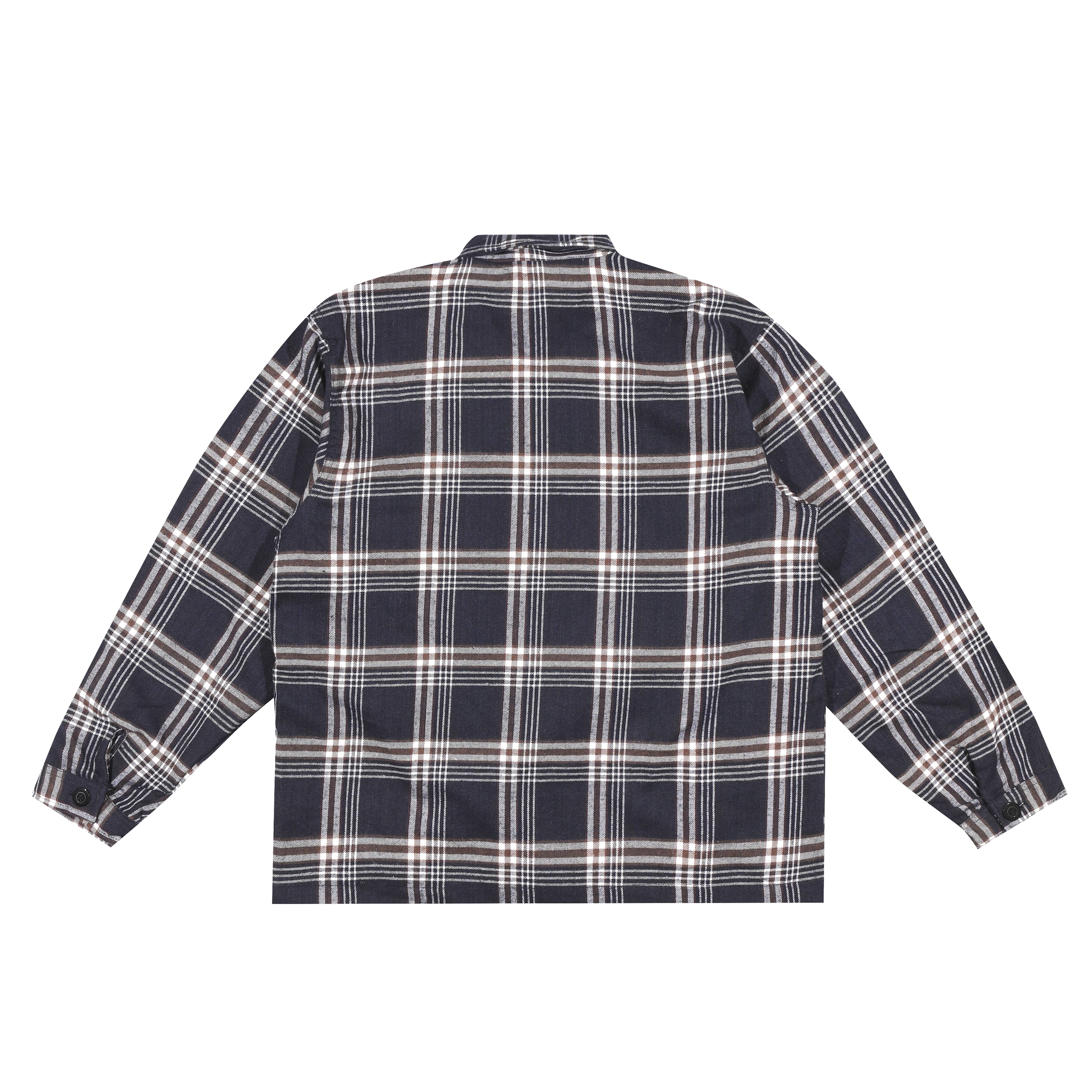 Shining Bright Home Work Jacket Brown - Navy White