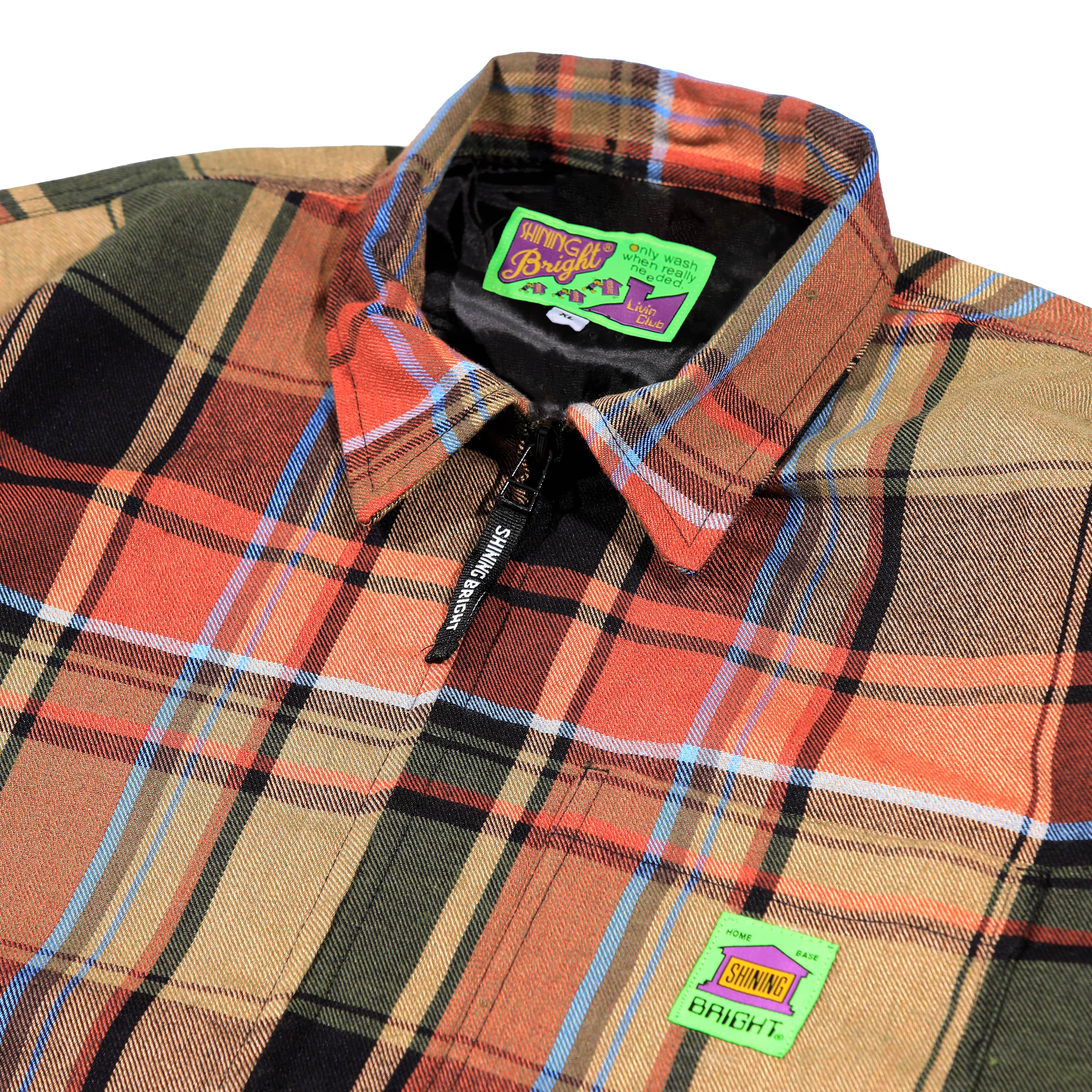Shining Bright Home Work Jacket Orange - Khaki Green
