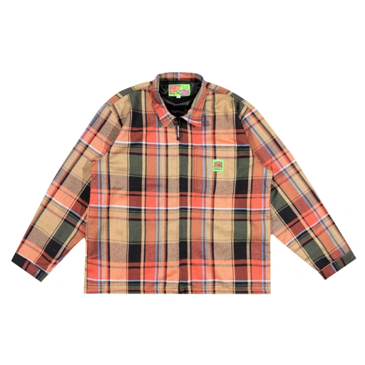 Image of Shining Bright Home Work Jacket Orange - Khaki Green