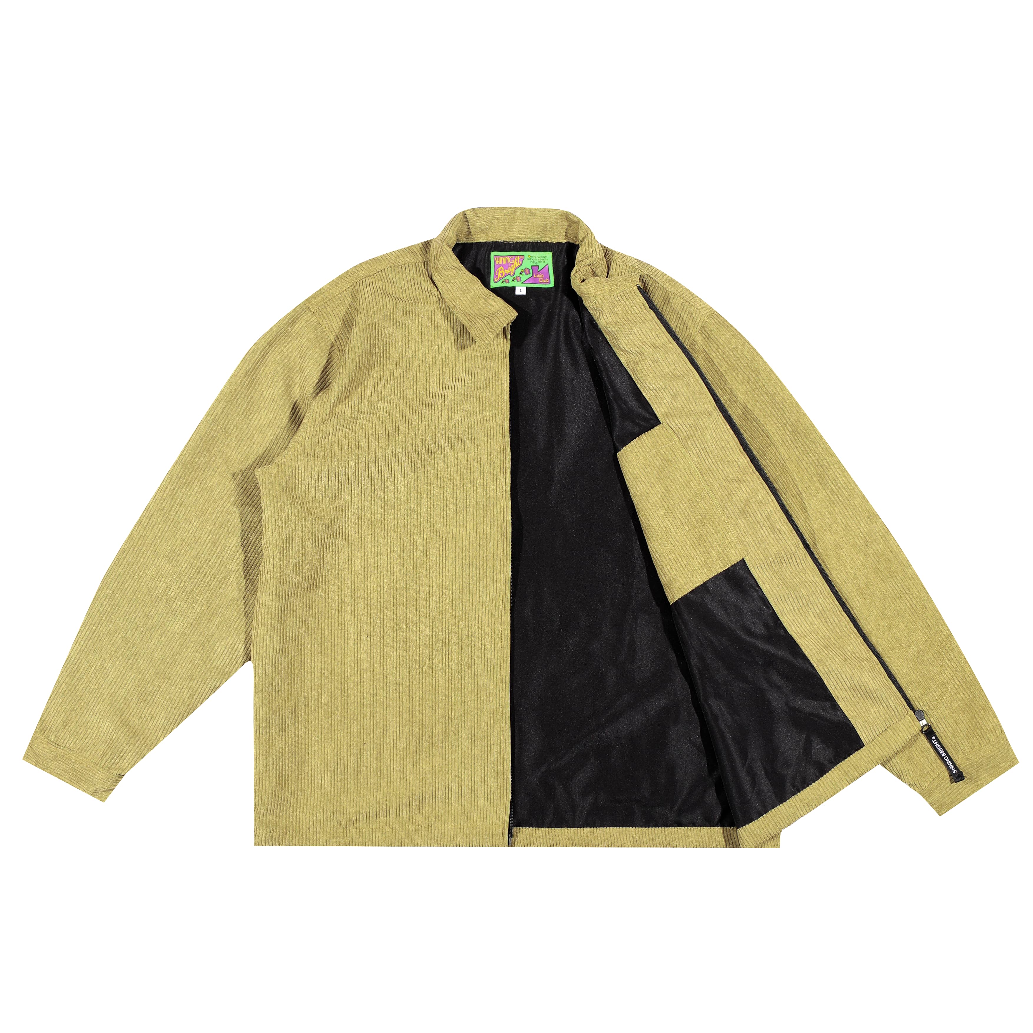 Shining Bright Light Corduroy Work Jacket - Olive