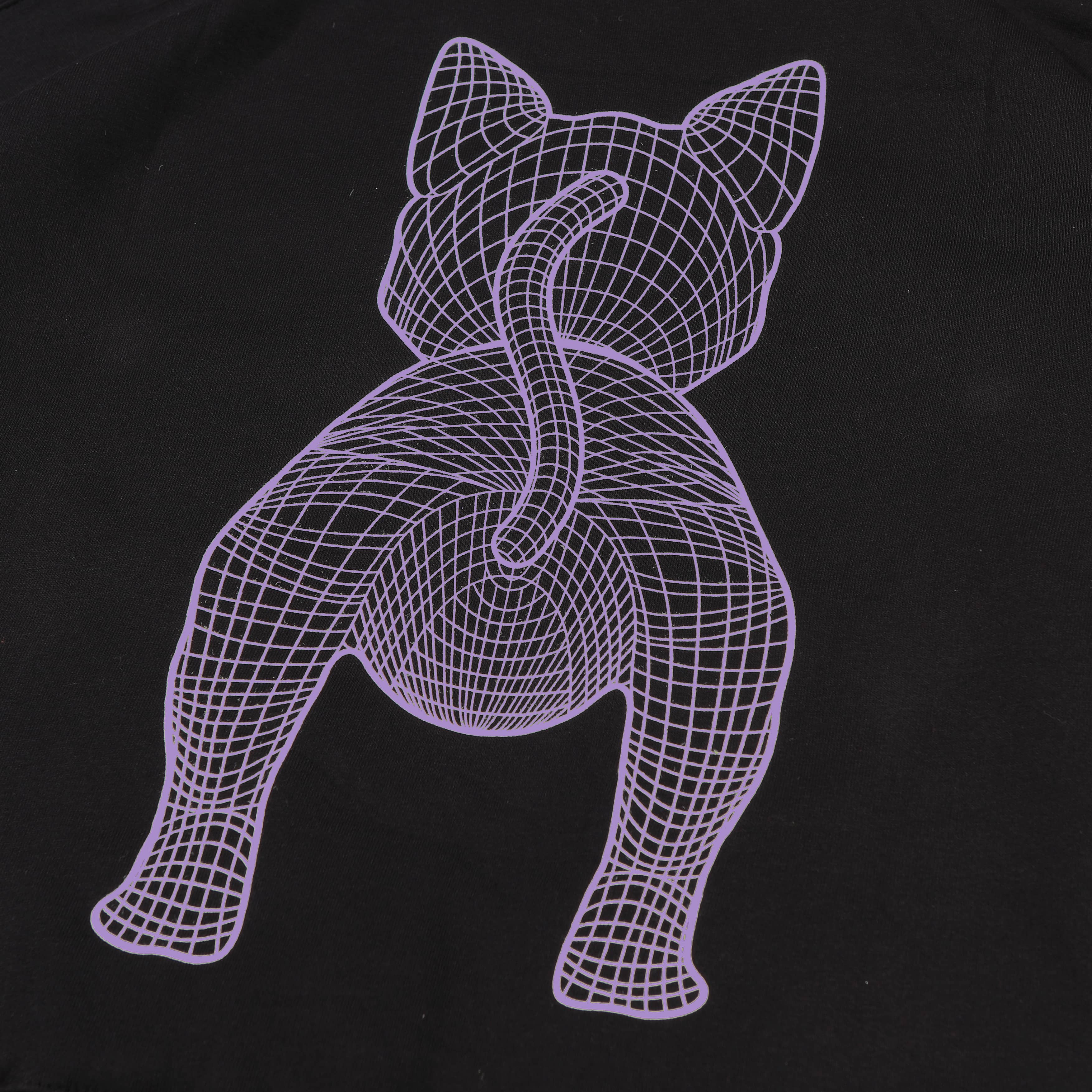 Shining Bright Cat Wire Purp Pullover Hoodie - Black
