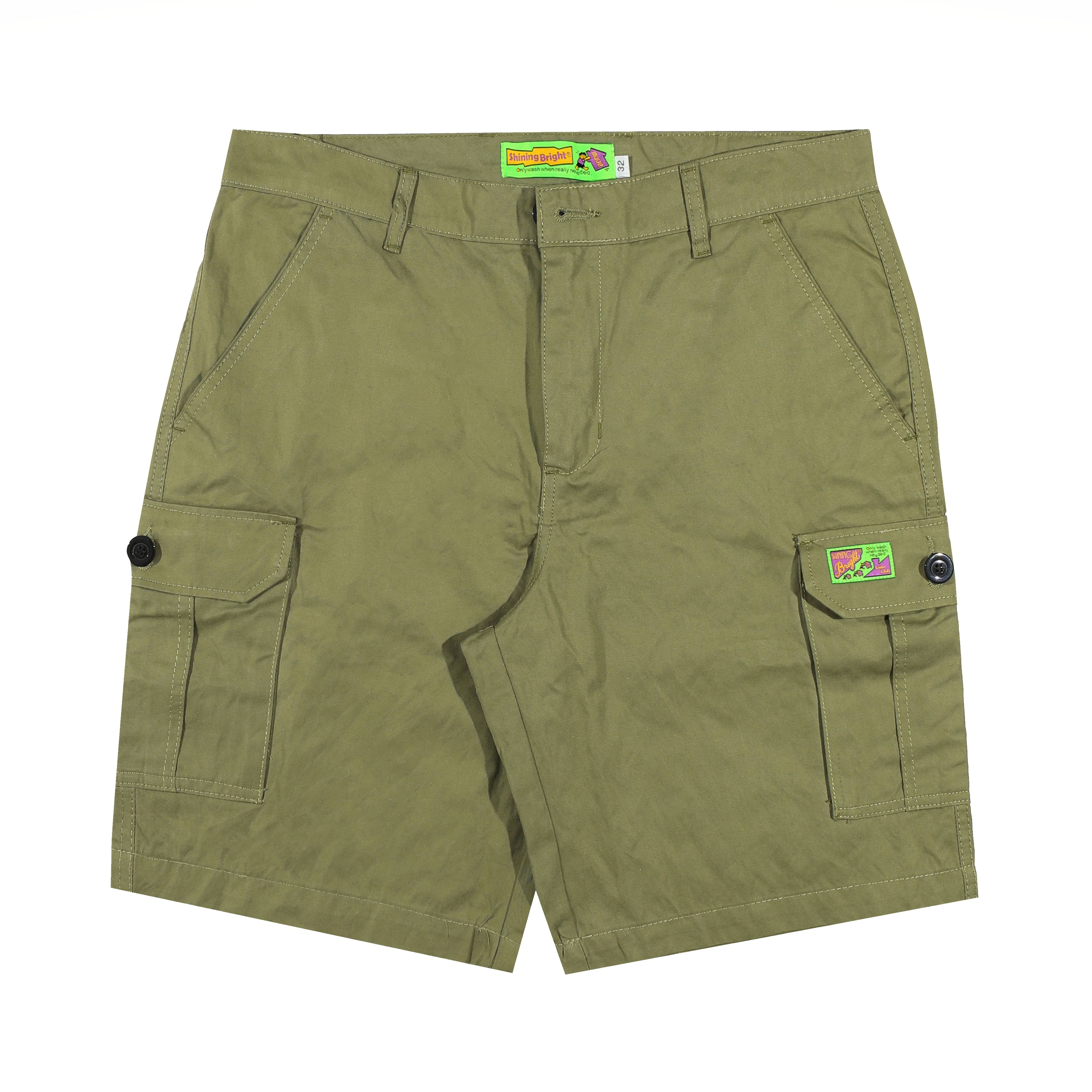 Shining Bright Voyager Short Cargo Pants - Green Army
