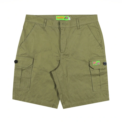 Image of Shining Bright Voyager Short Cargo Pants - Green Army