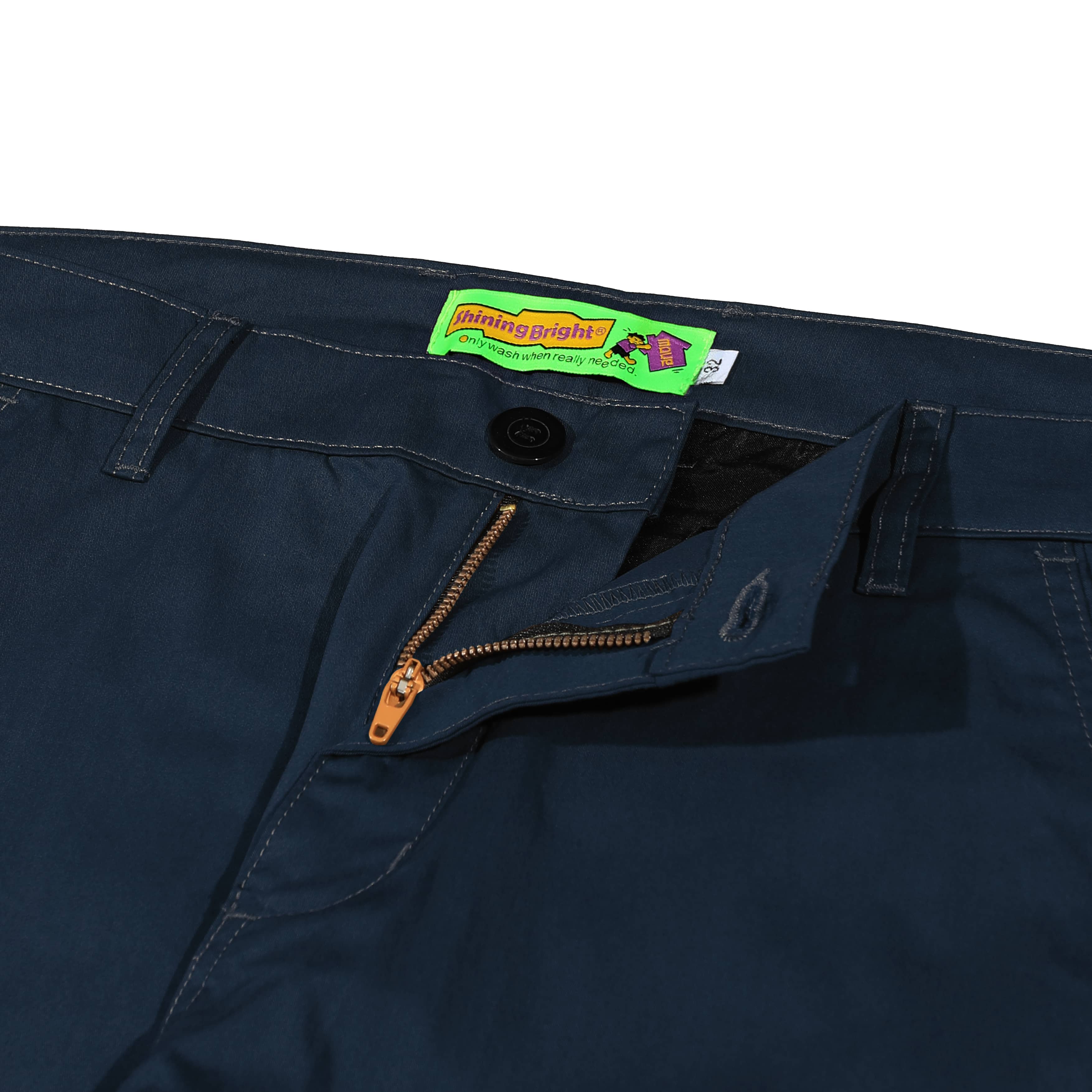 Shining Bright Vain Long Cargo Pants - Navy