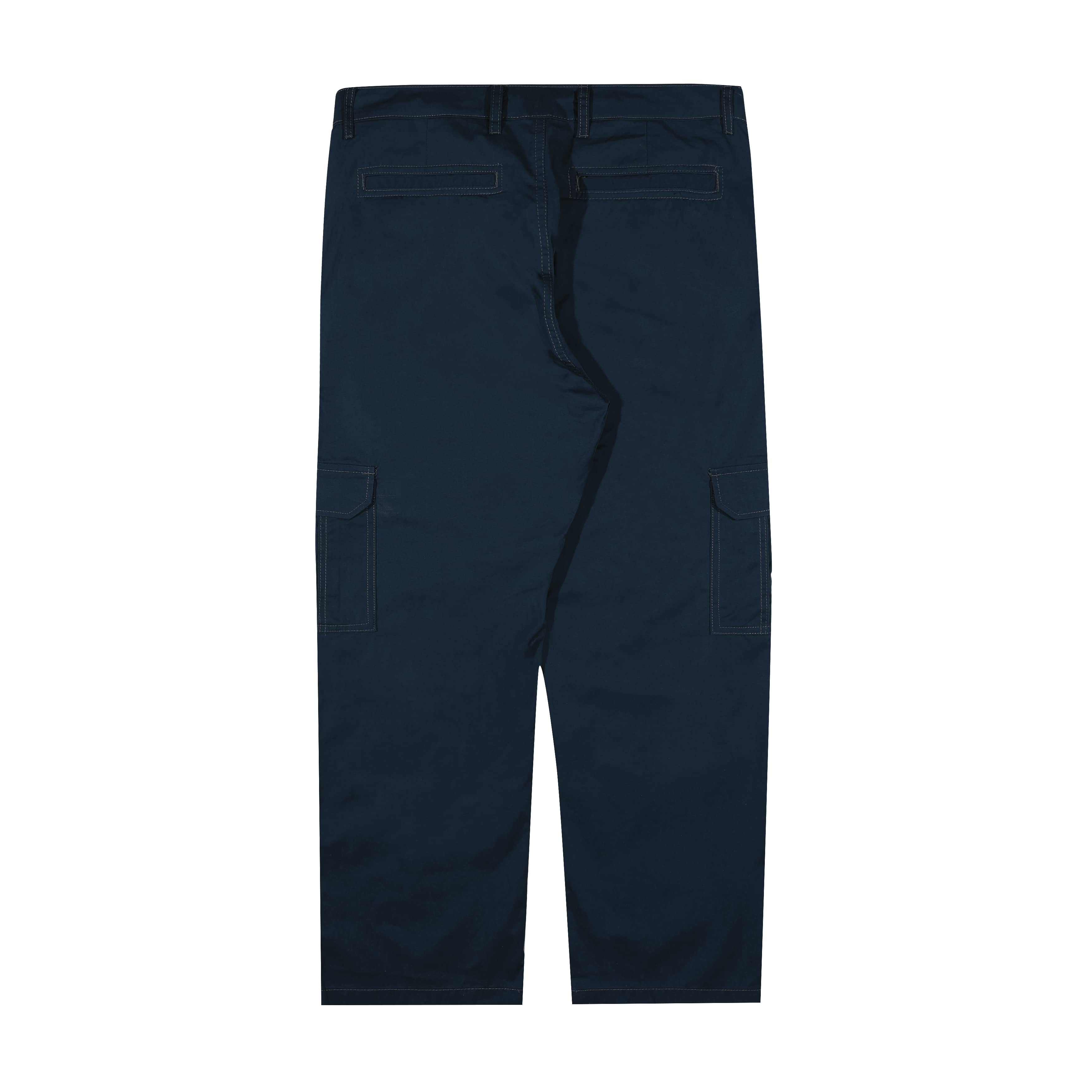 Shining Bright Vain Long Cargo Pants - Navy