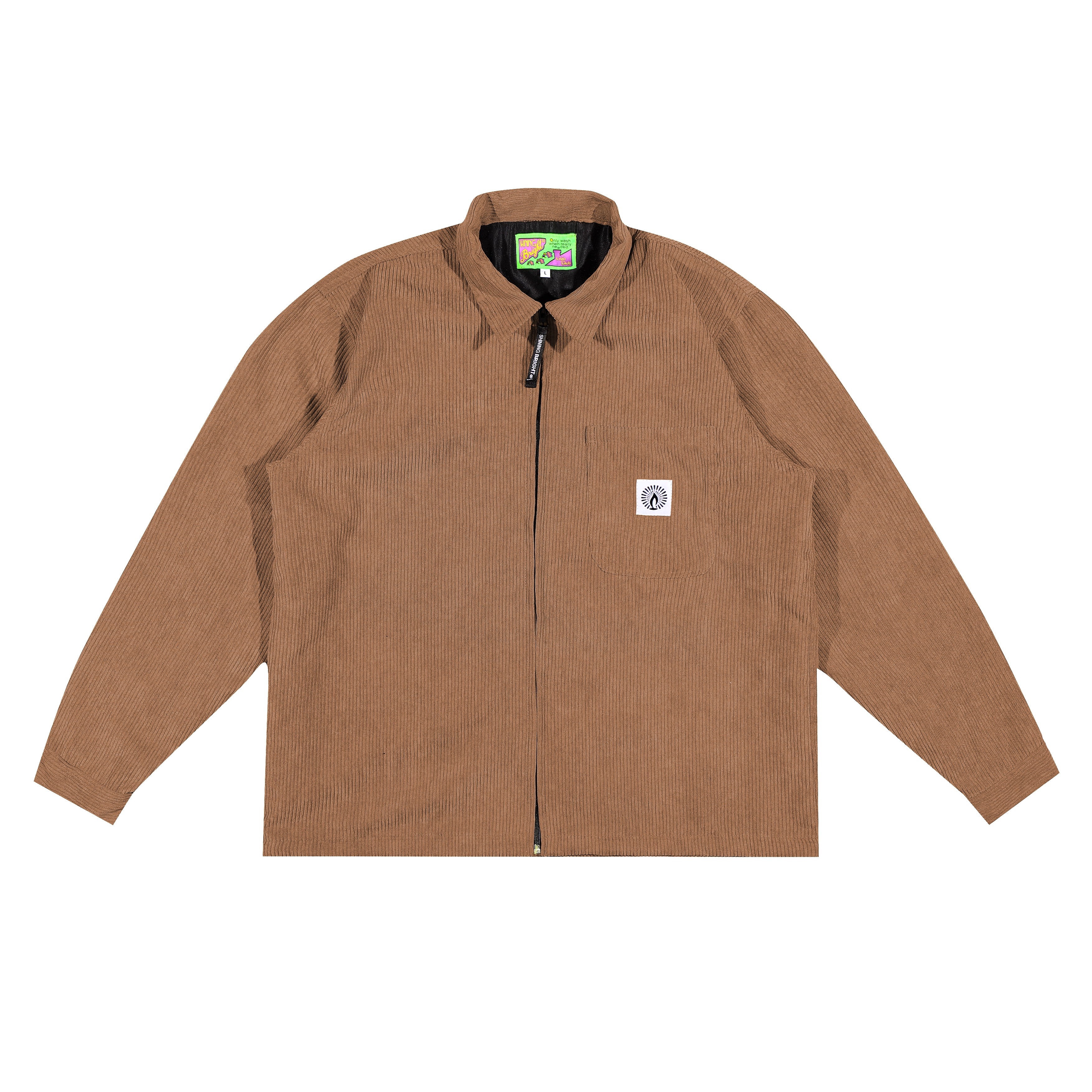 Shining Bright Light Corduroy Work Jacket - Mocca