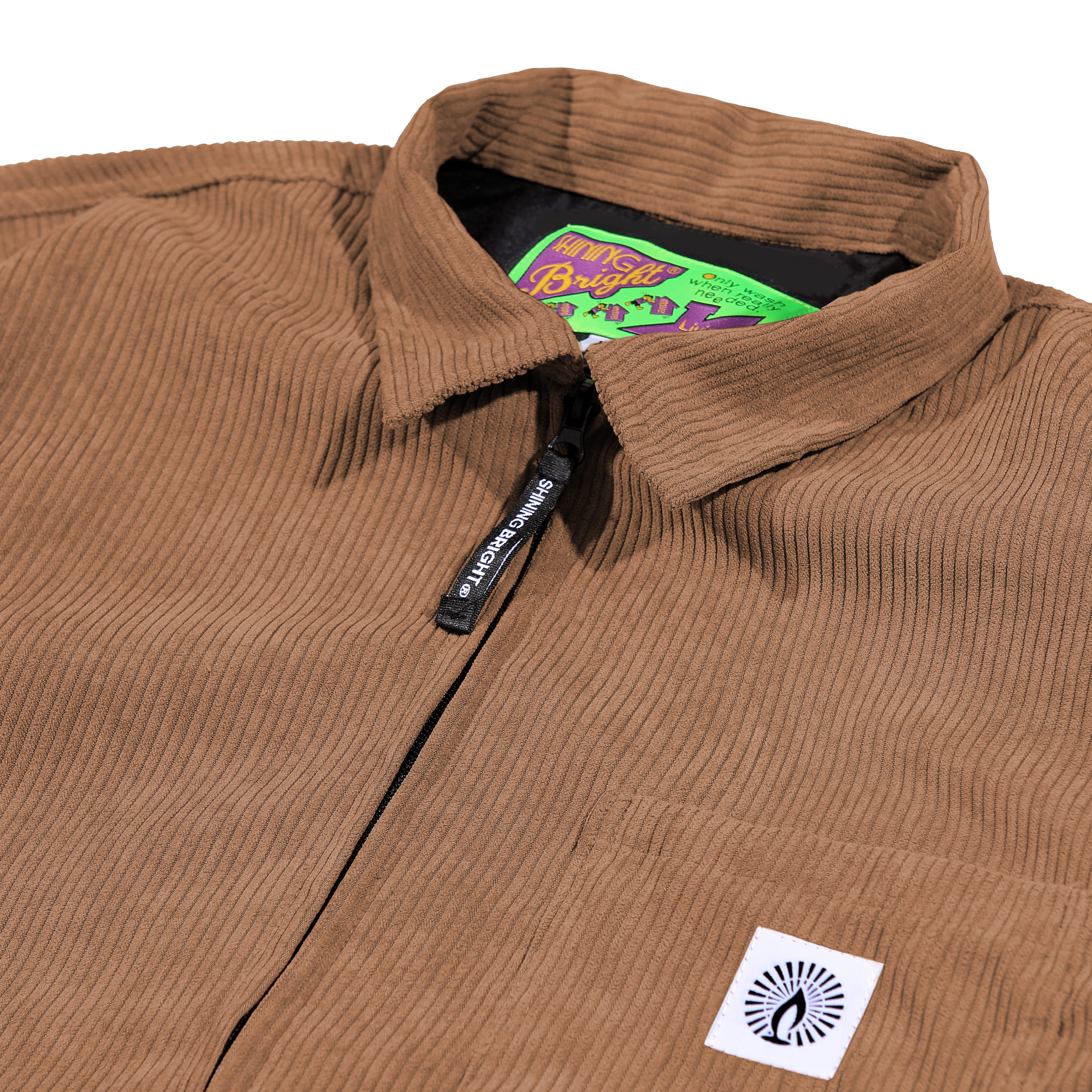 Shining Bright Light Corduroy Work Jacket - Mocca