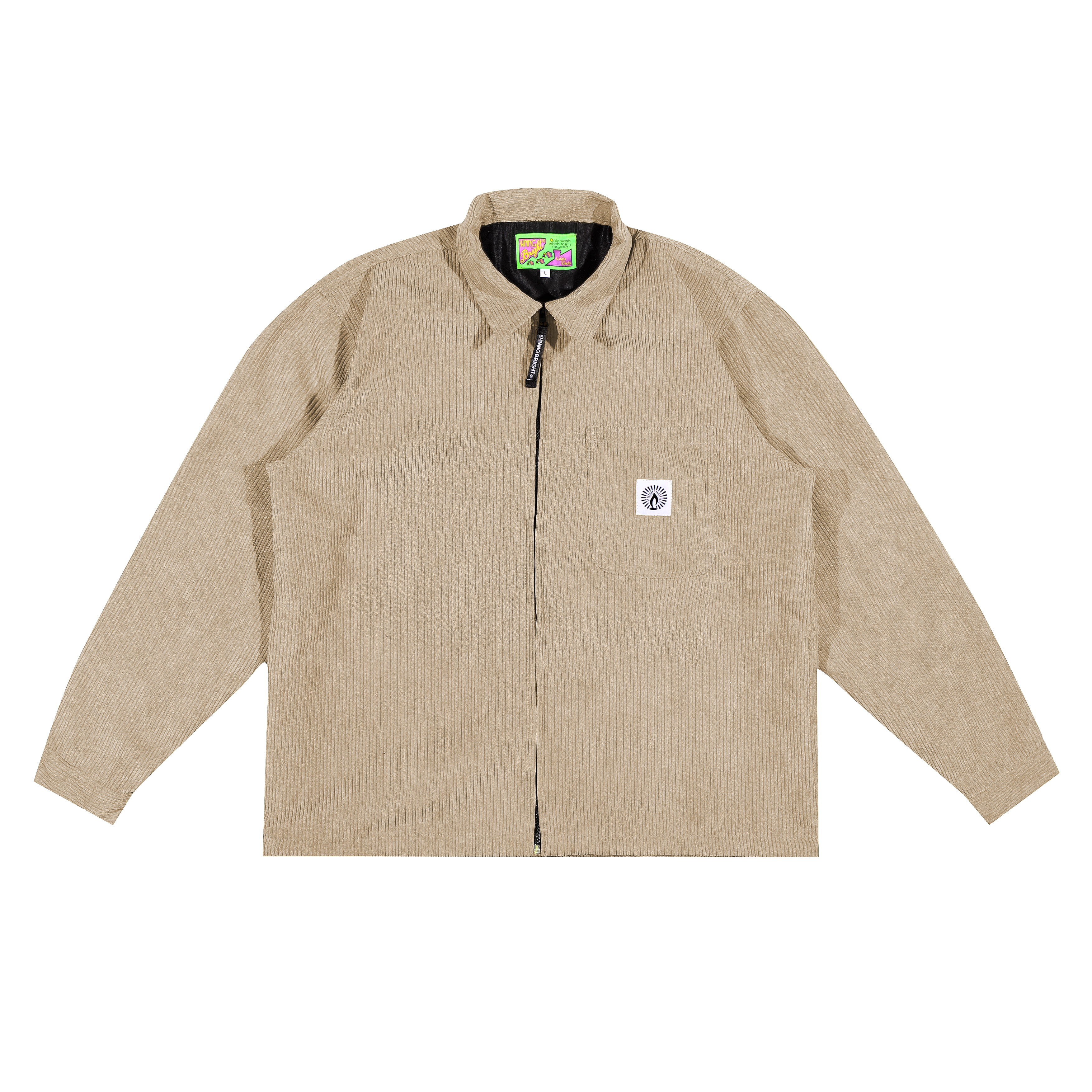 Shining Bright Light Corduroy Work Jacket - Beige