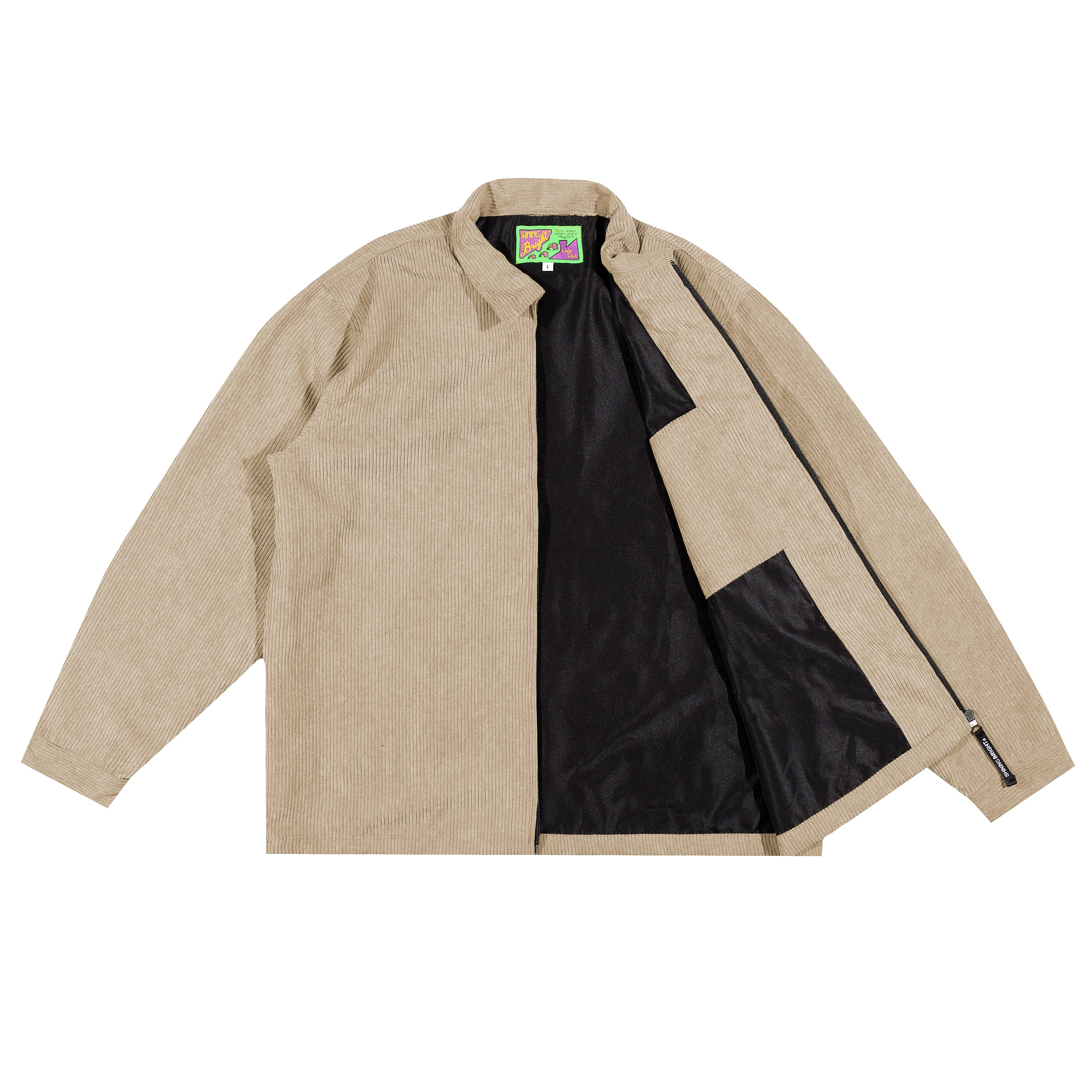 Shining Bright Light Corduroy Work Jacket - Beige