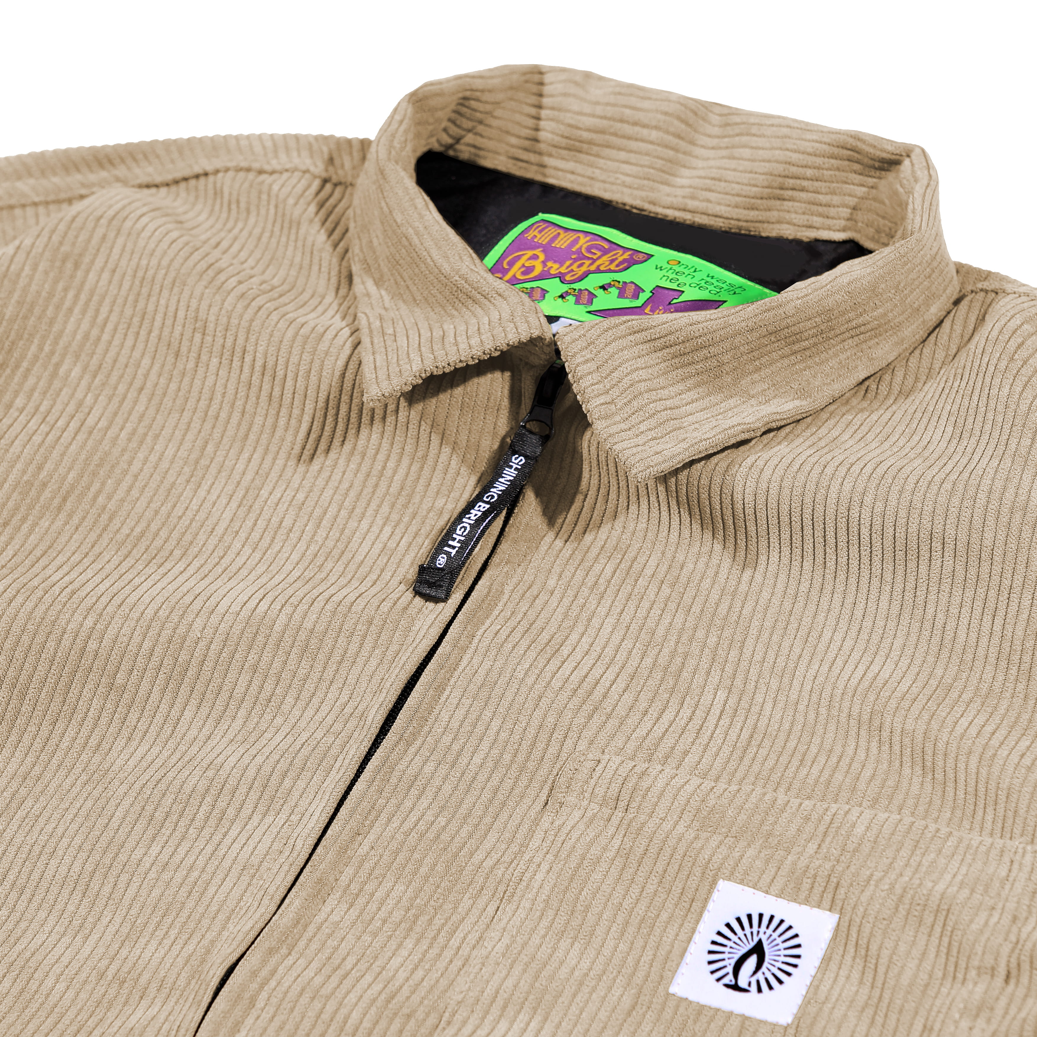 Shining Bright Light Corduroy Work Jacket - Beige