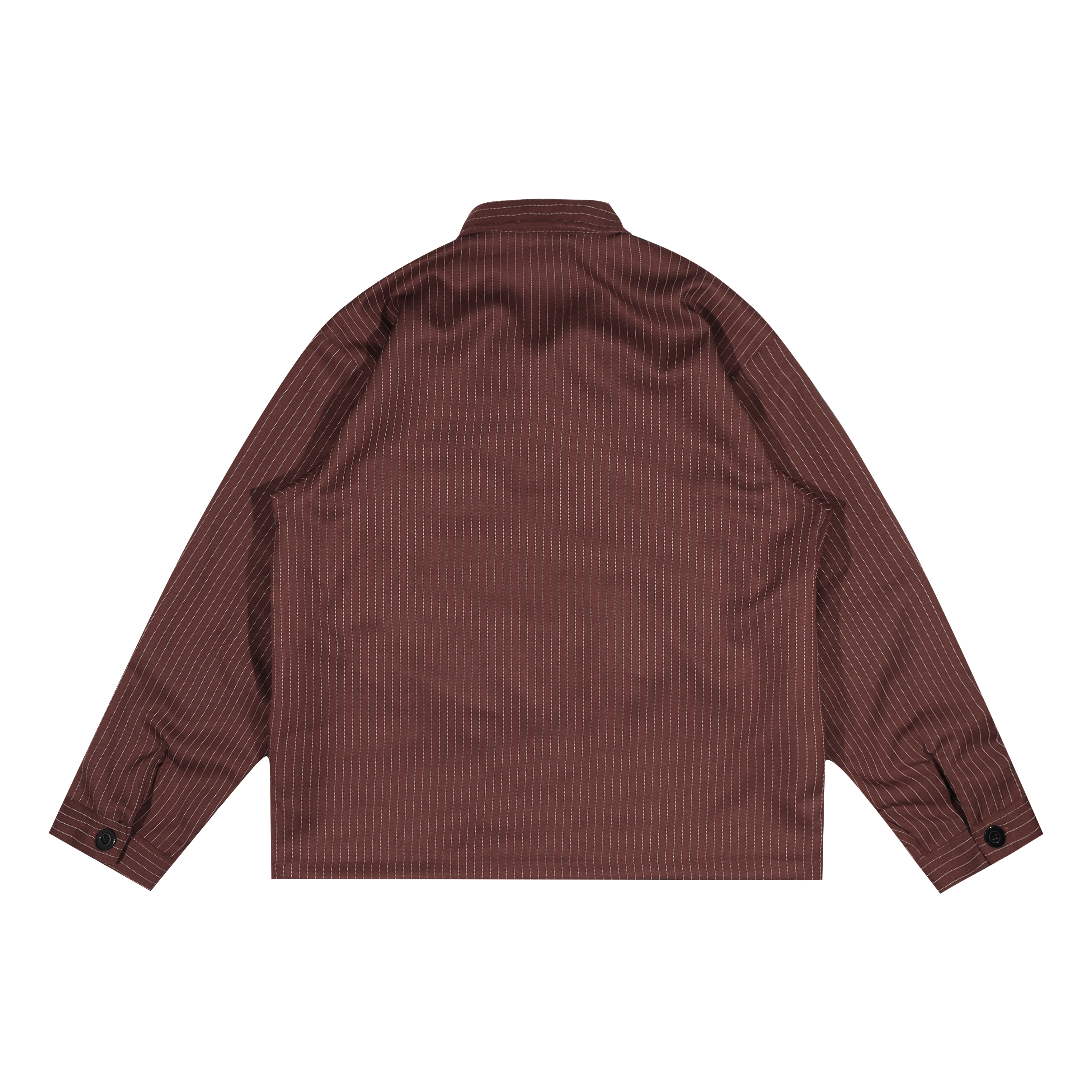 Shining Bright Light Stripe Work Jacket - Brown