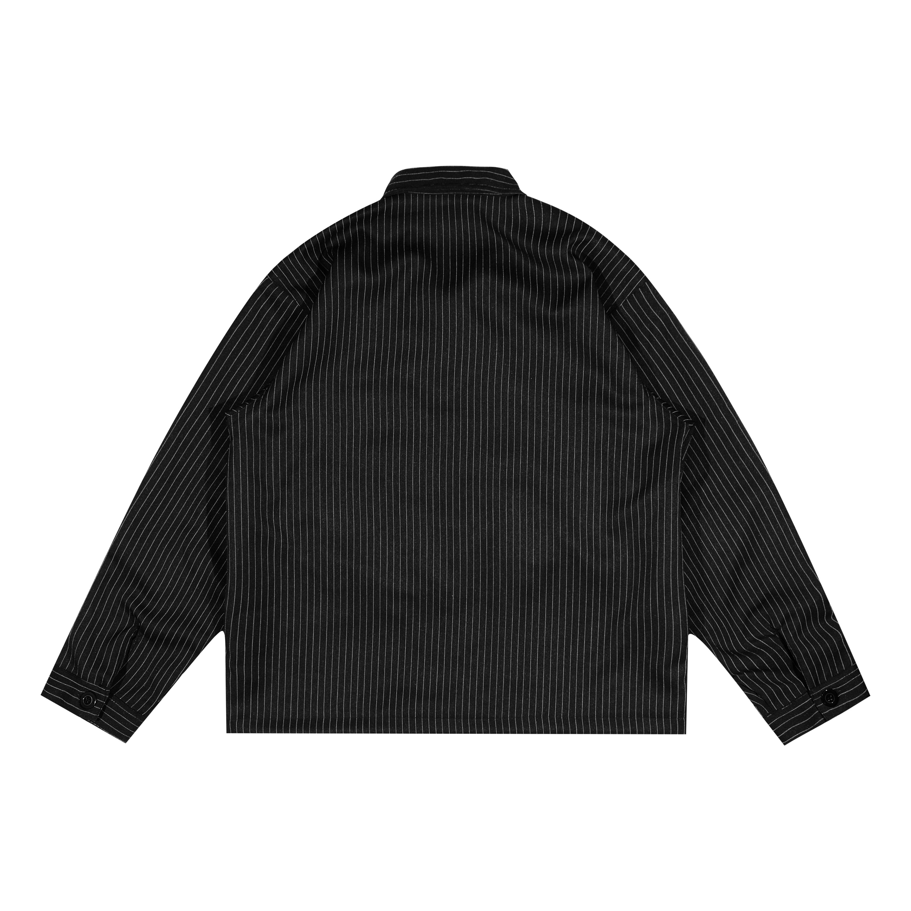 Shining Bright Light Stripe Work Jacket - Black