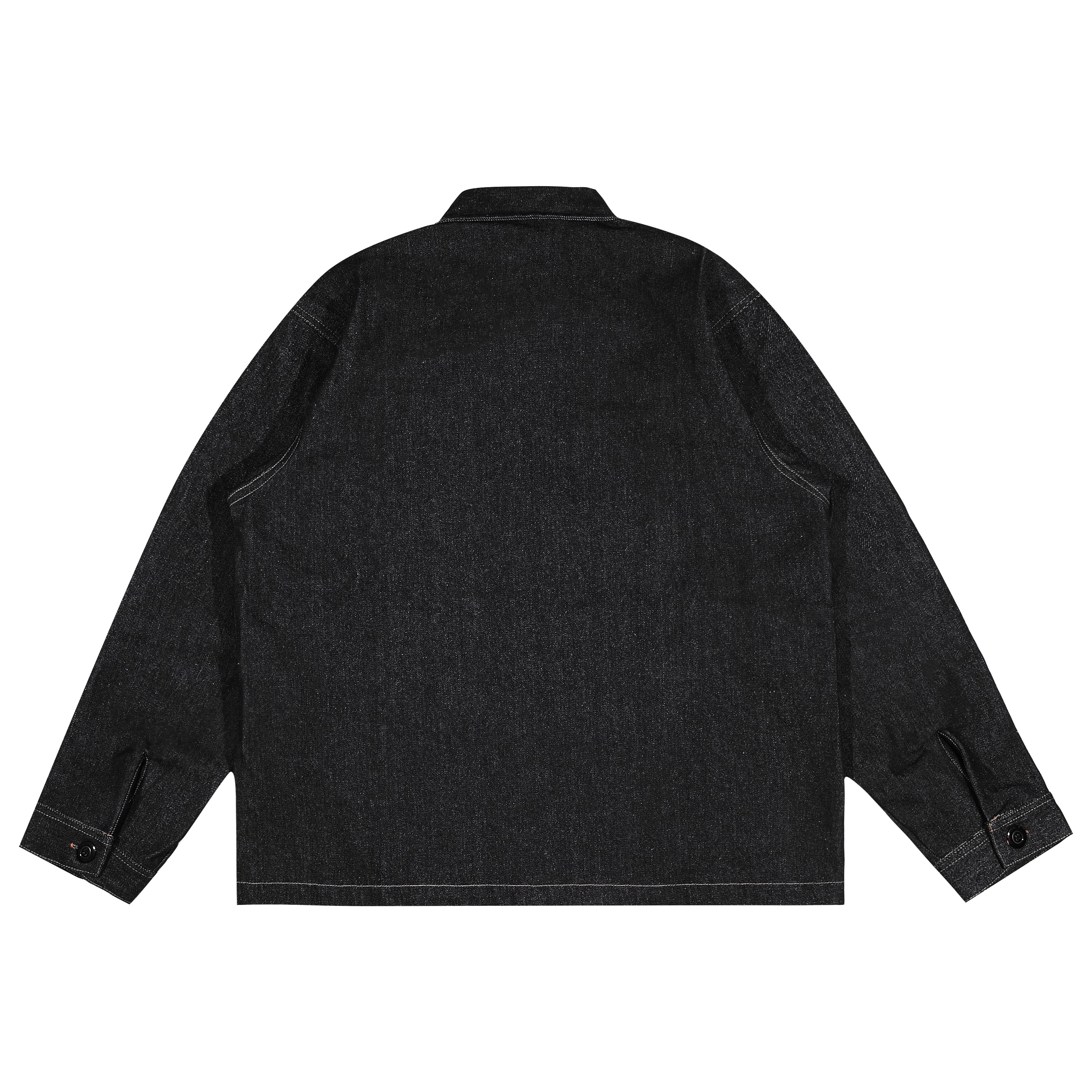 Shining Bright Light Gold Work Jacket Denim - Black