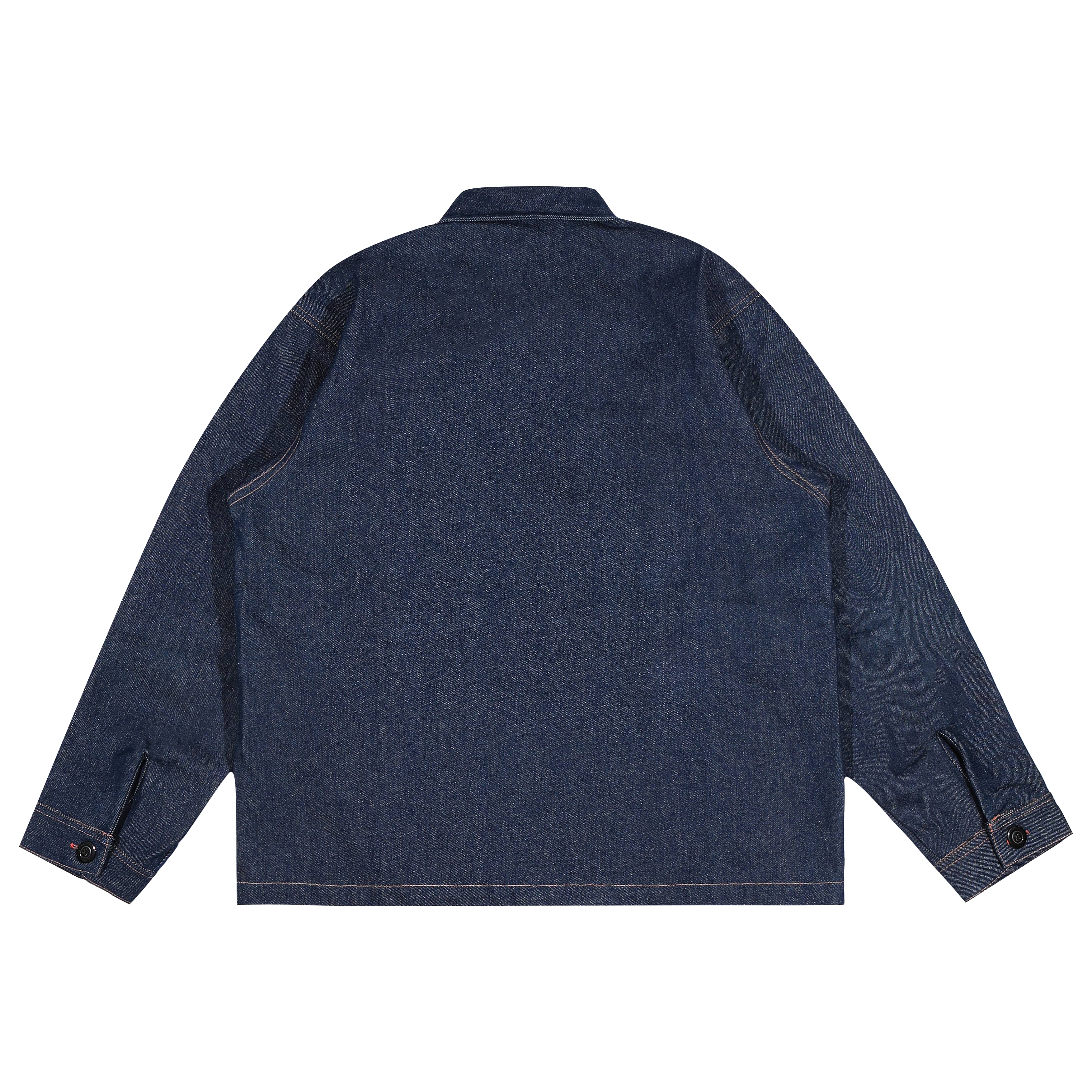 Shining Bright Light Gold Work Jacket Denim - Blue