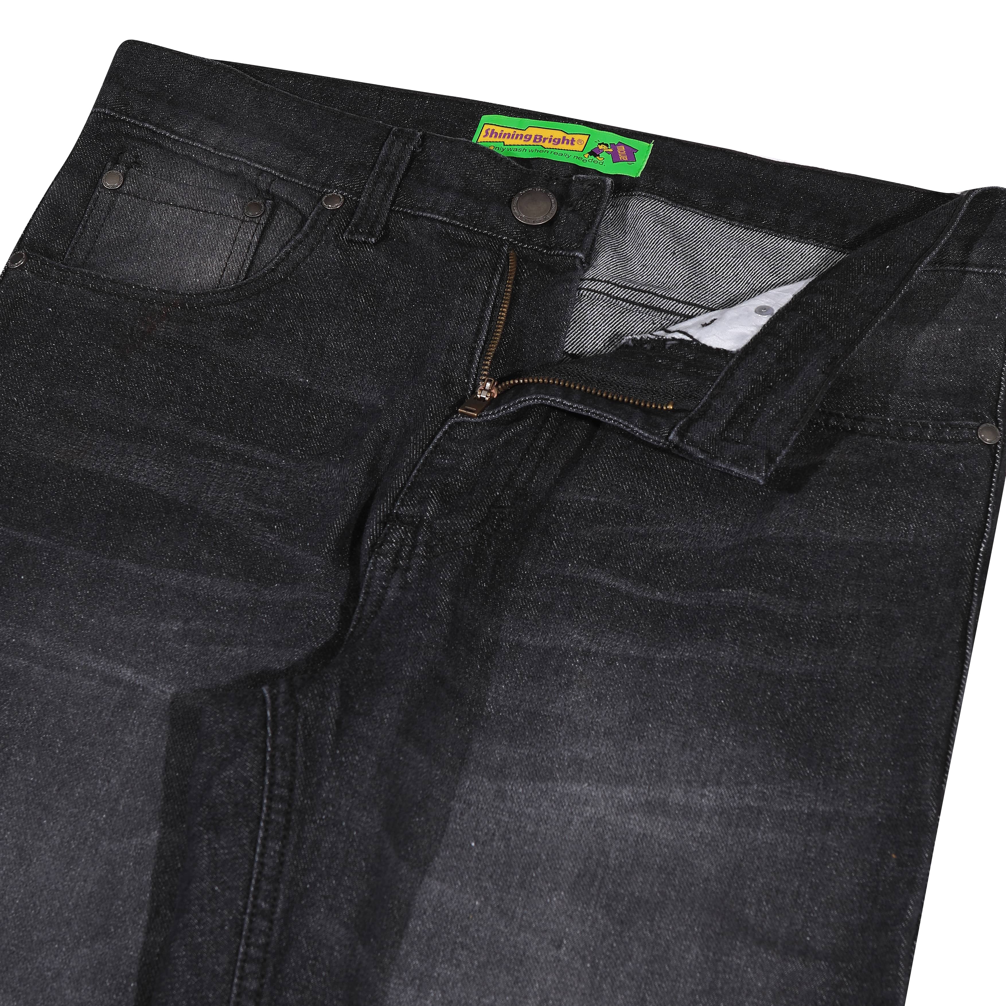 Shining Bright Jeans Long Pants Denim - Washed Black