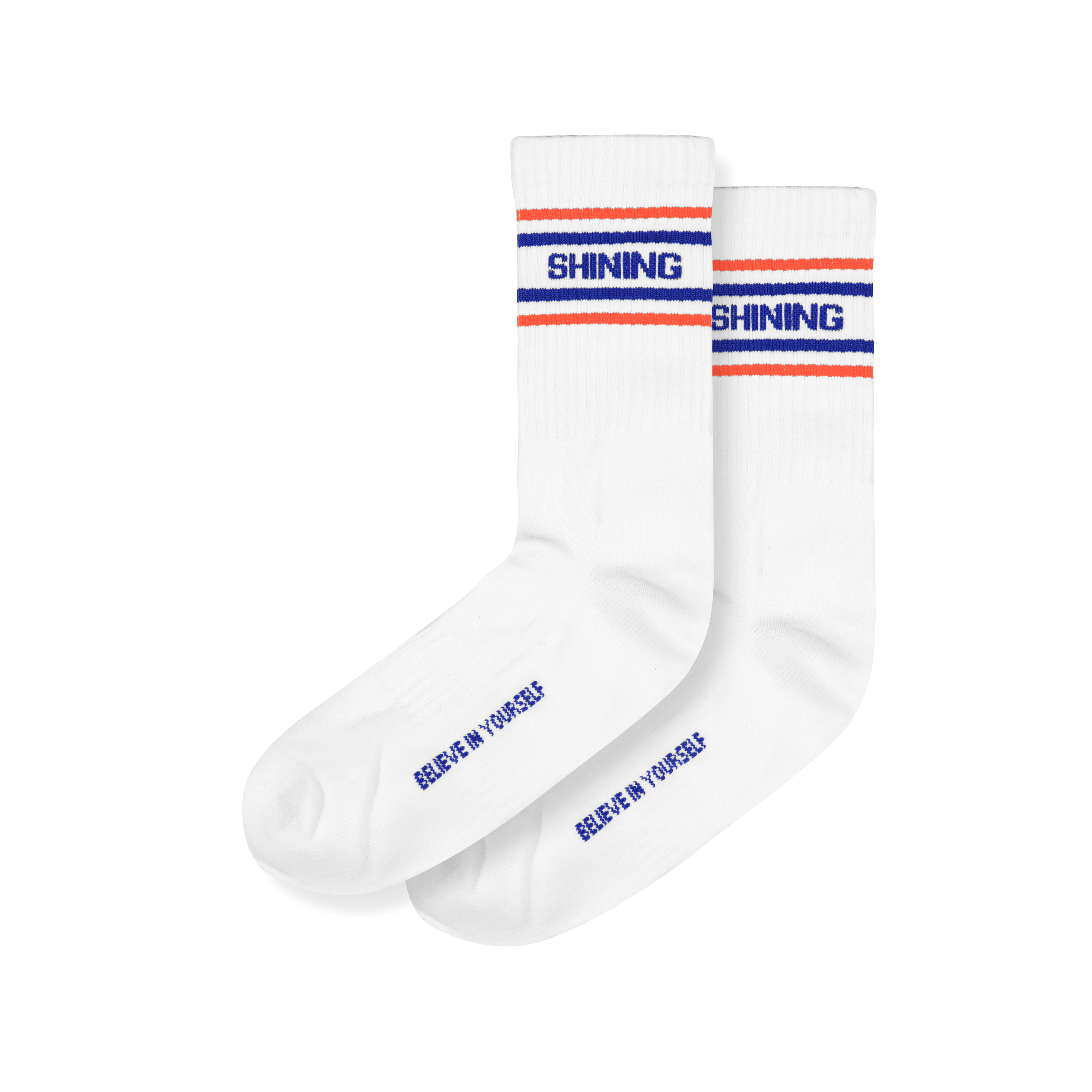 Shining Bright Campus Socks - White