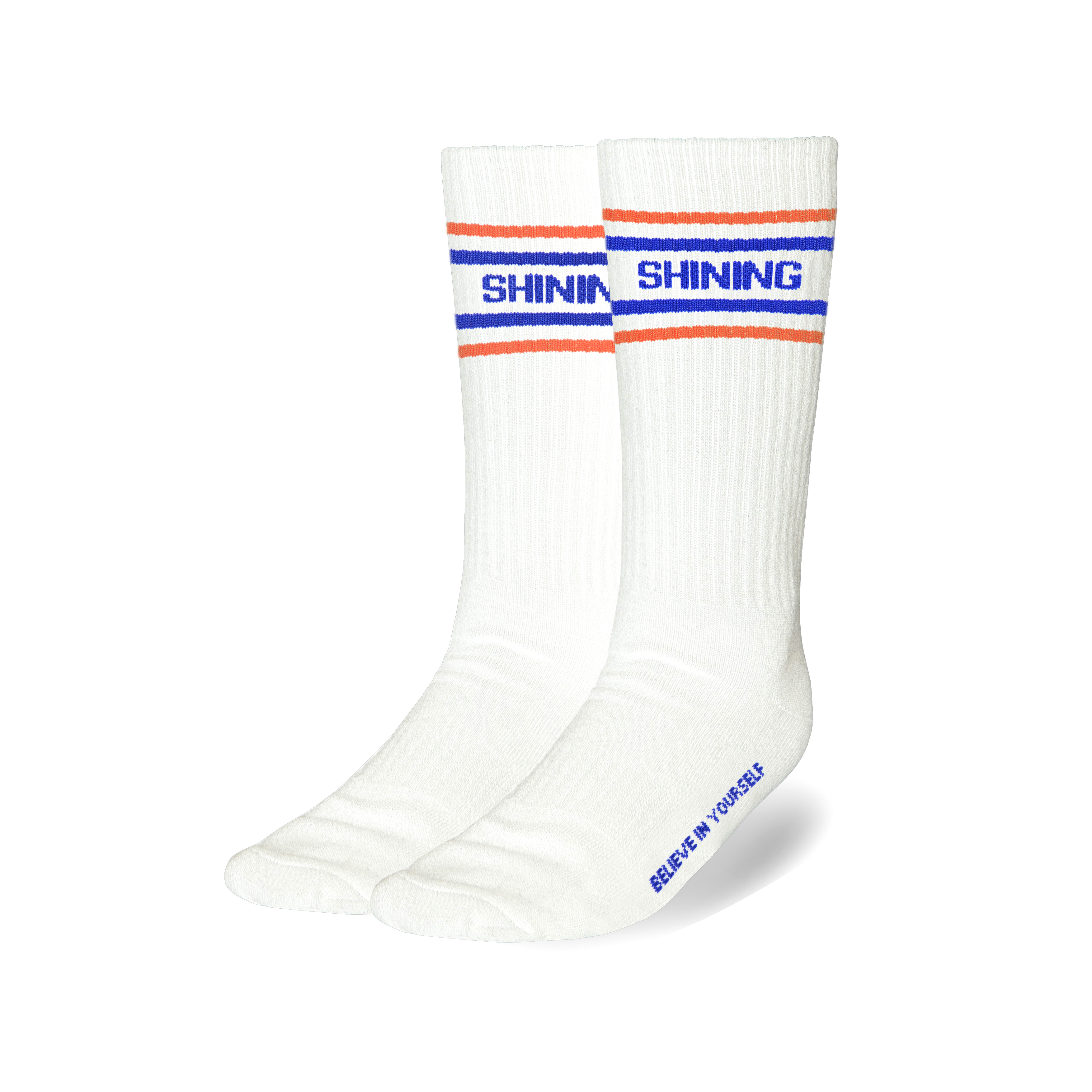 Shining Bright Campus Socks - White