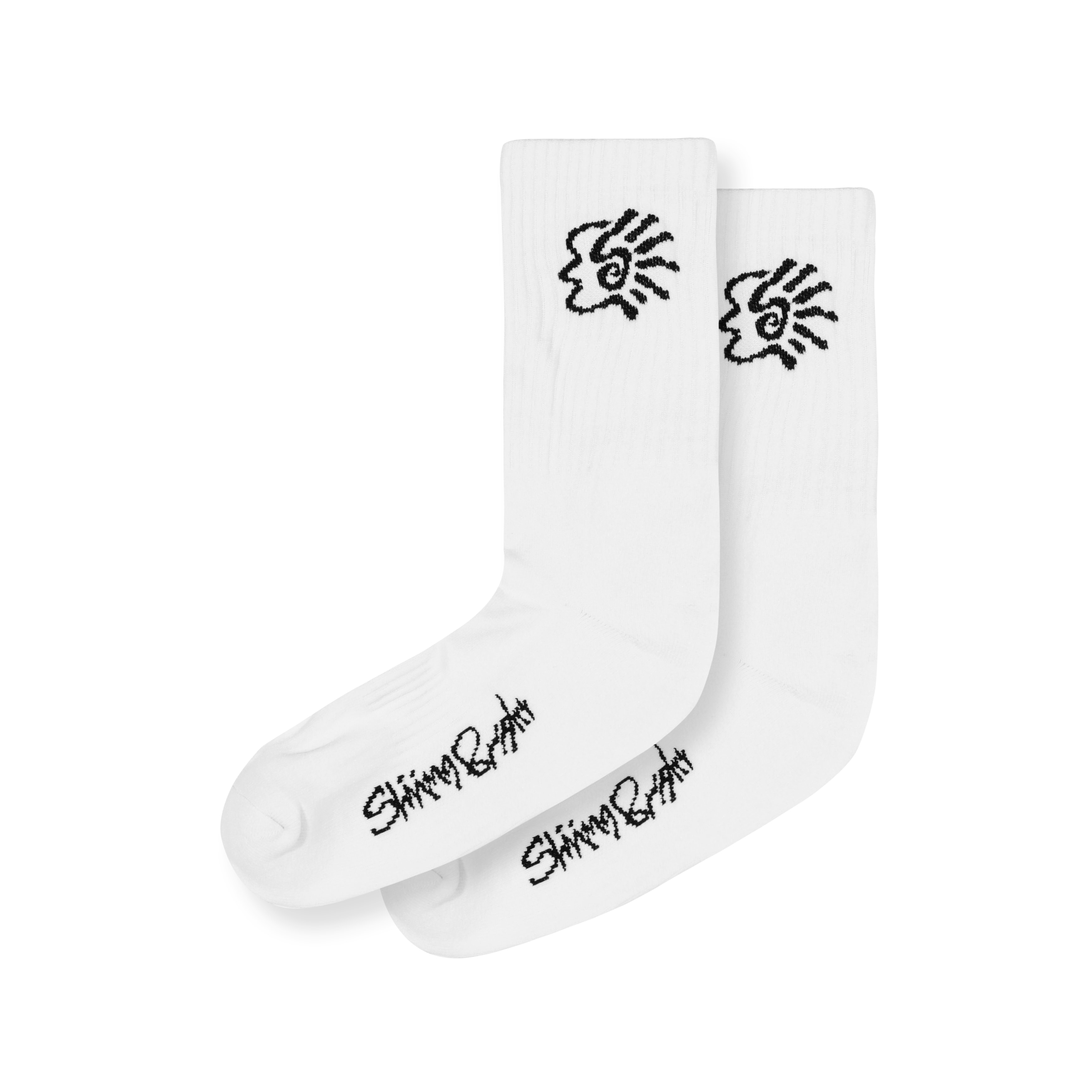 Shining Bright Head Socks - White