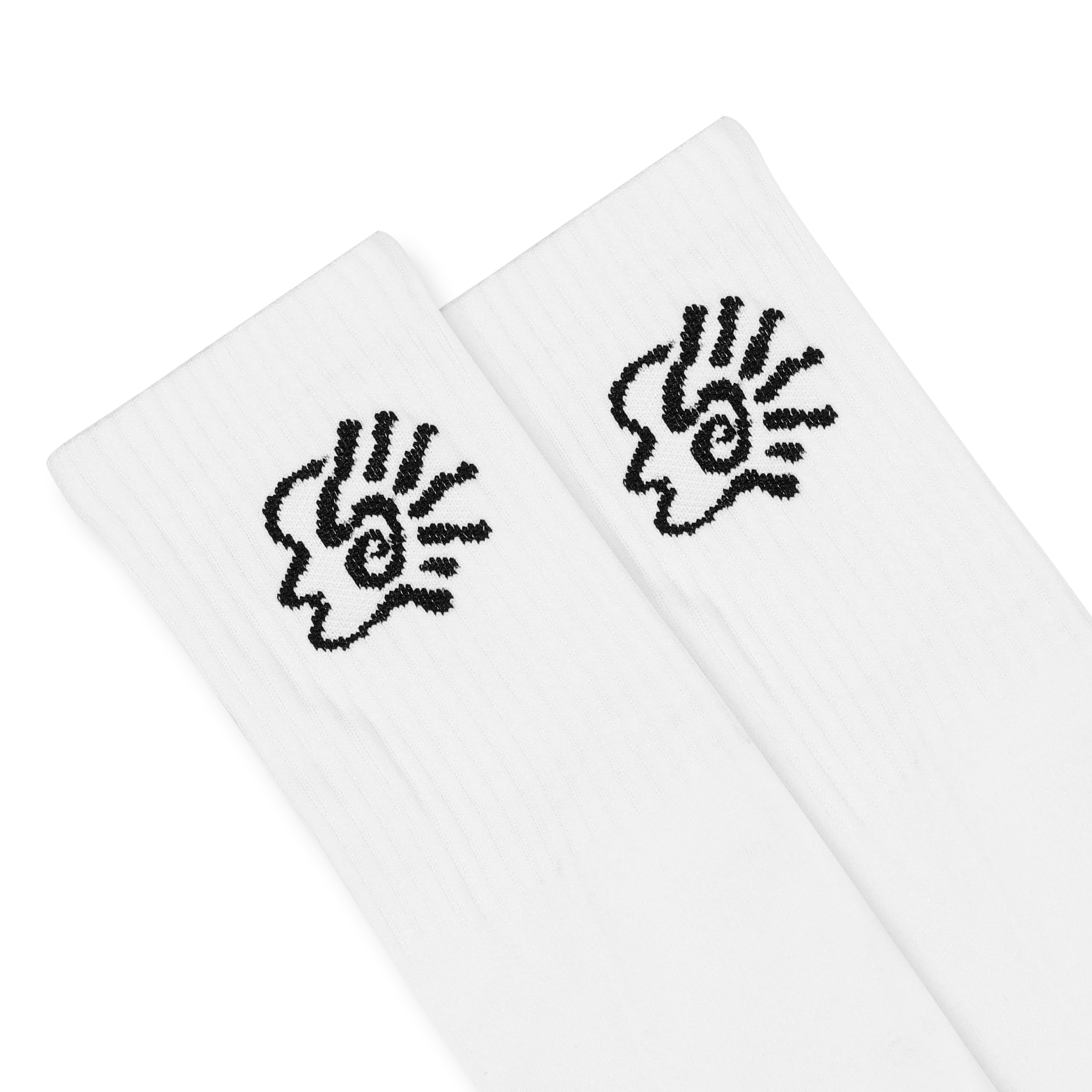 Shining Bright Head Socks - White