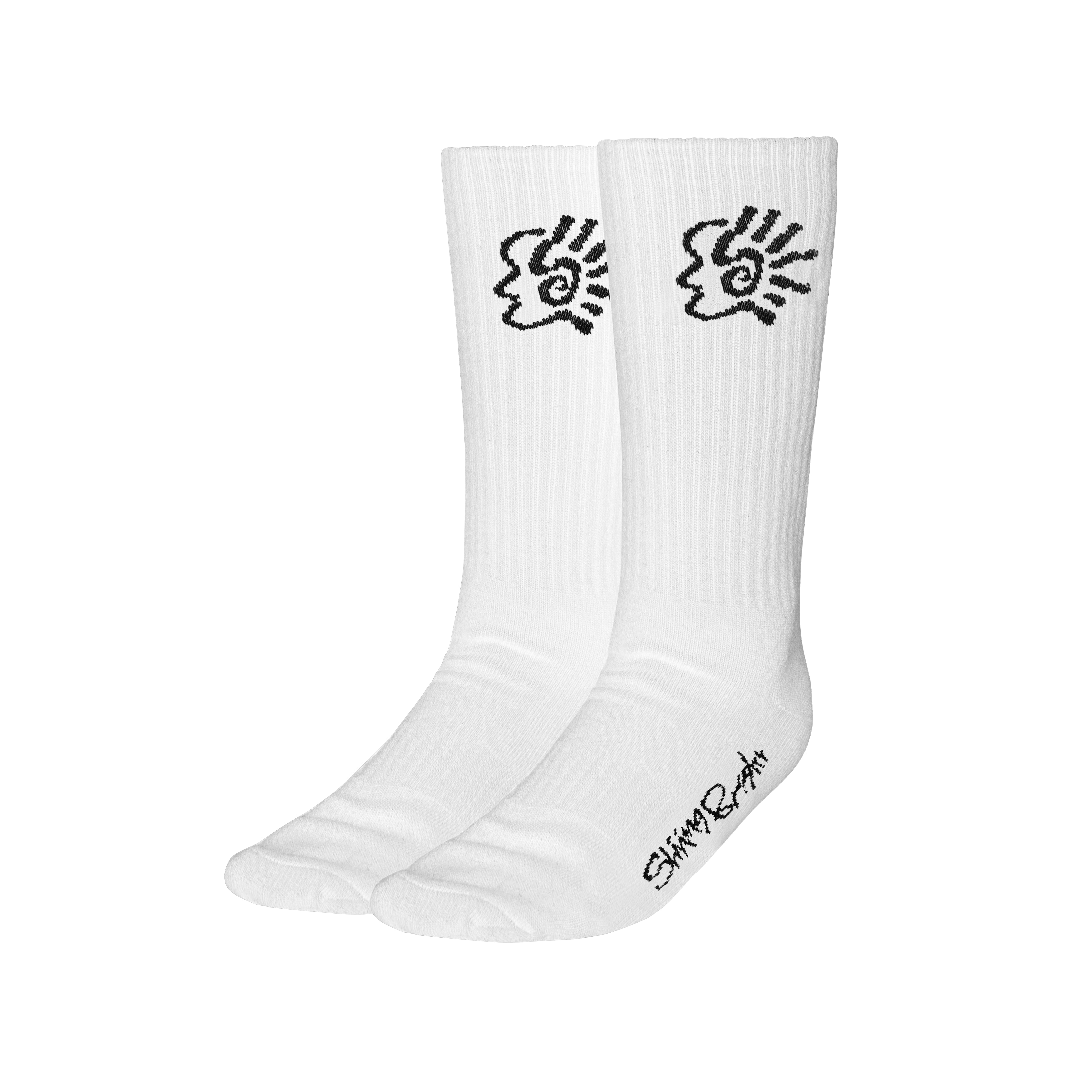 Shining Bright Head Socks - White