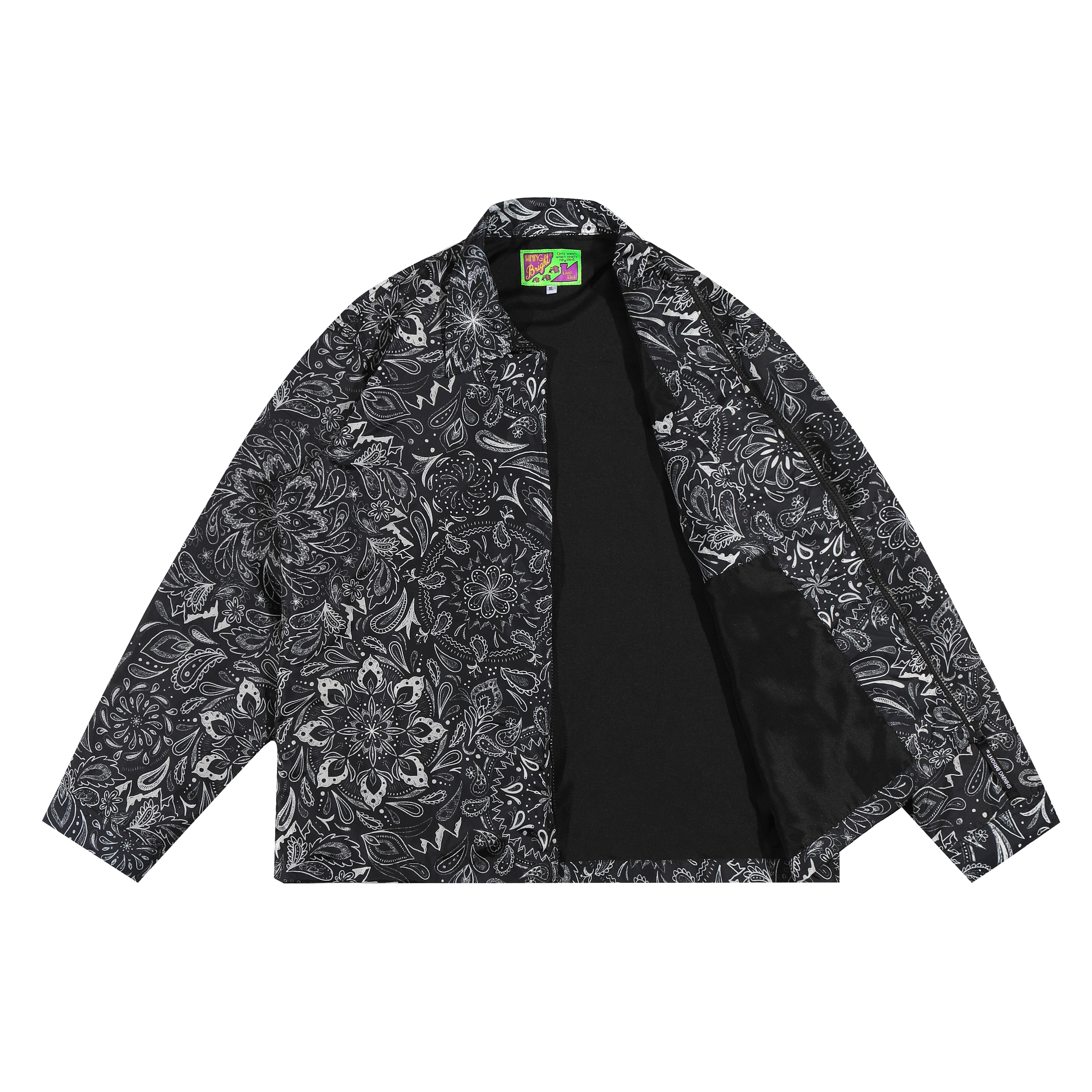 Shining Bright Paisley SBCO Work Jacket - Black