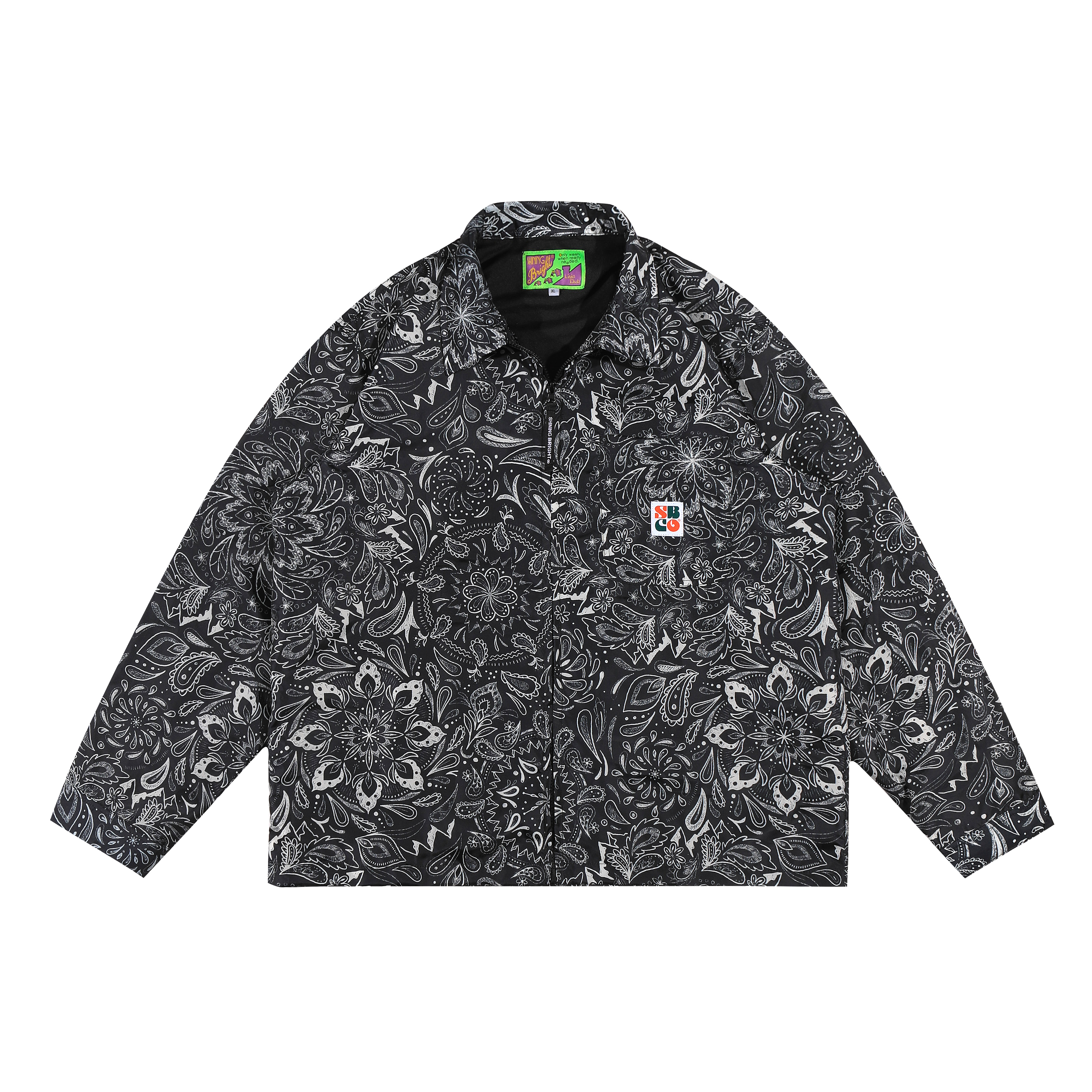 Shining Bright Paisley SBCO Work Jacket - Black