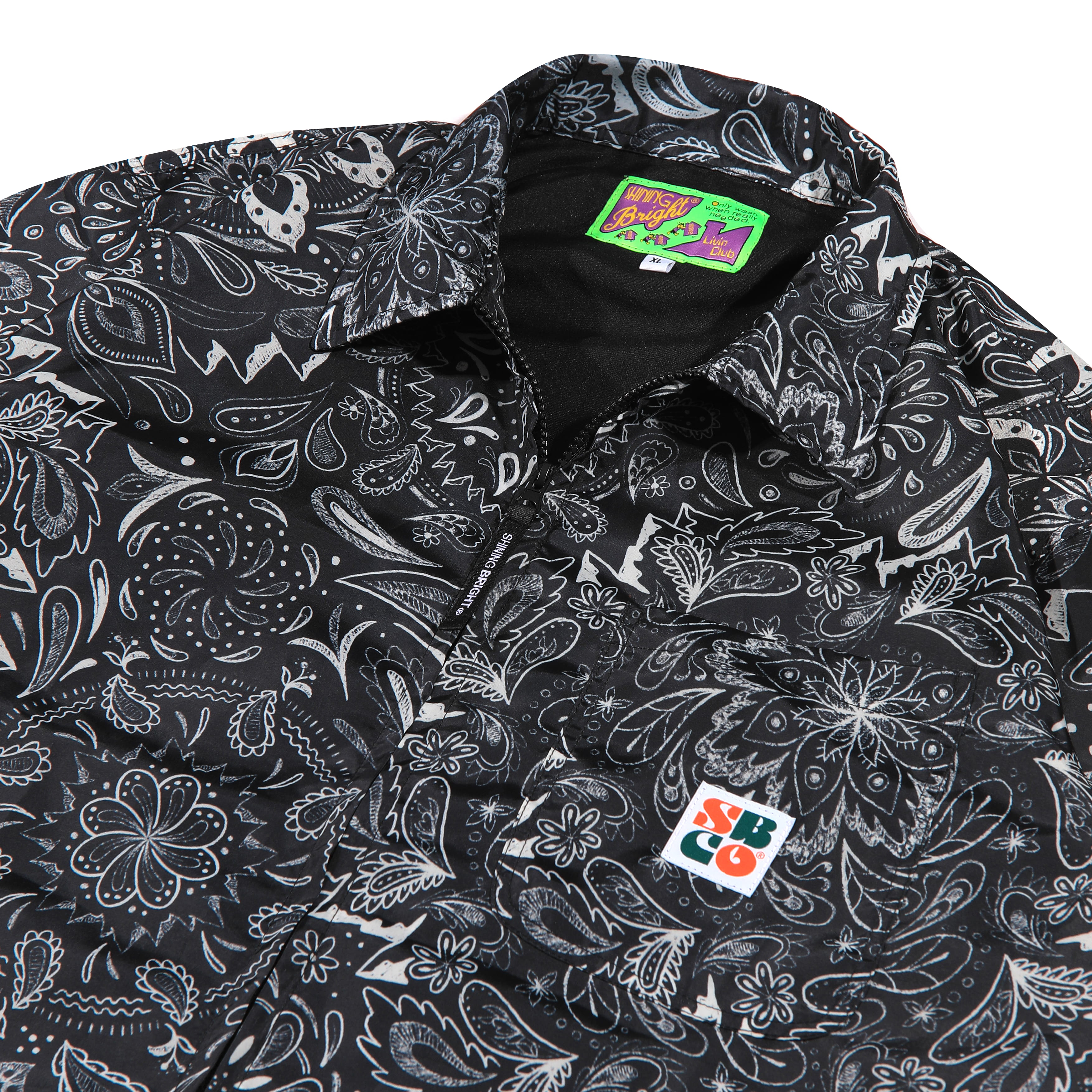 Shining Bright Paisley SBCO Work Jacket - Black