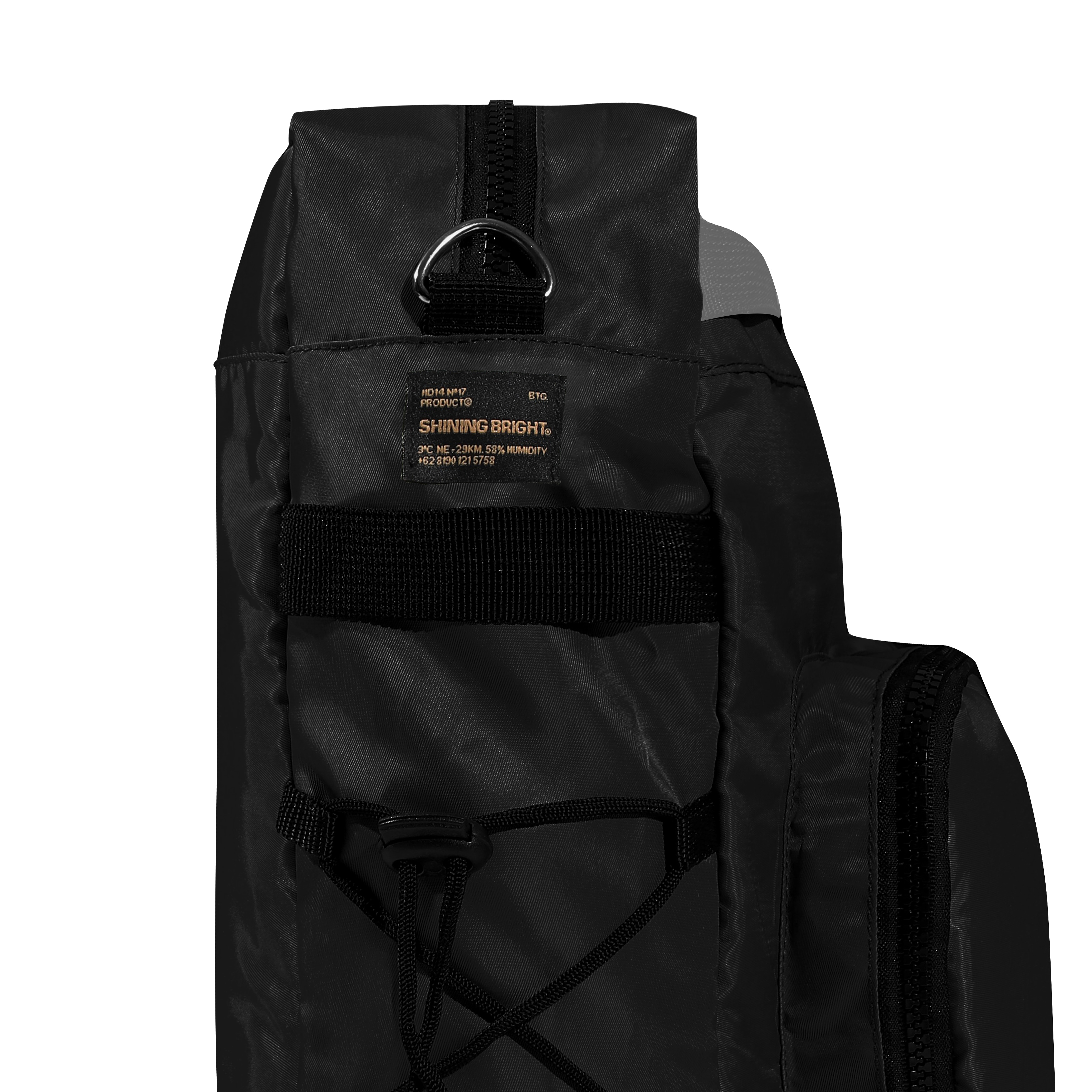 Shining Bright Helmet Sling Bag - Black