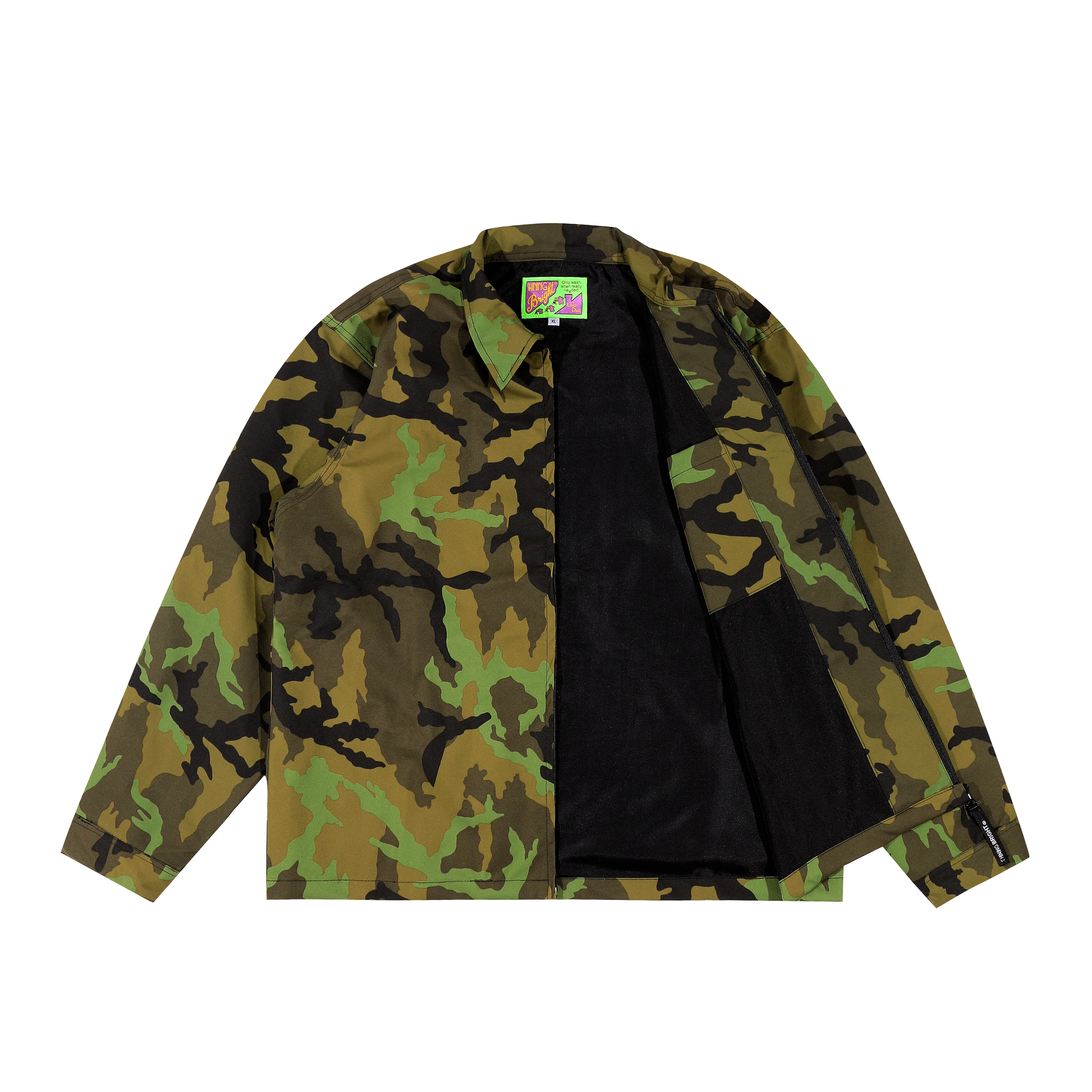 Shining Bright Light Gold Work Jacket - Camo Brown
