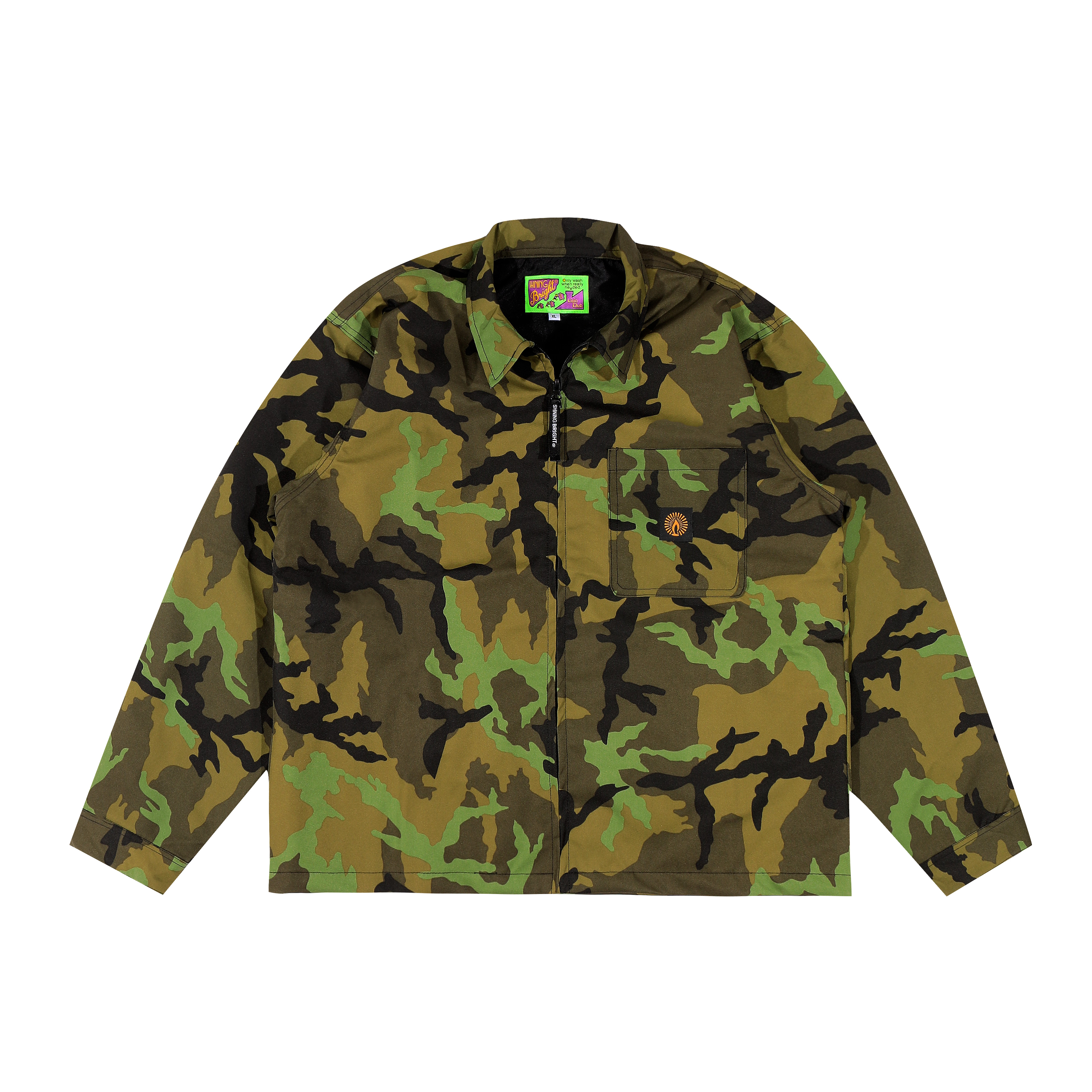 Shining Bright Light Gold Work Jacket - Camo Brown