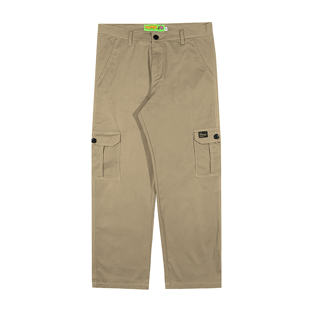 Shining Bright Vain Long Cargo Pants - Cream
