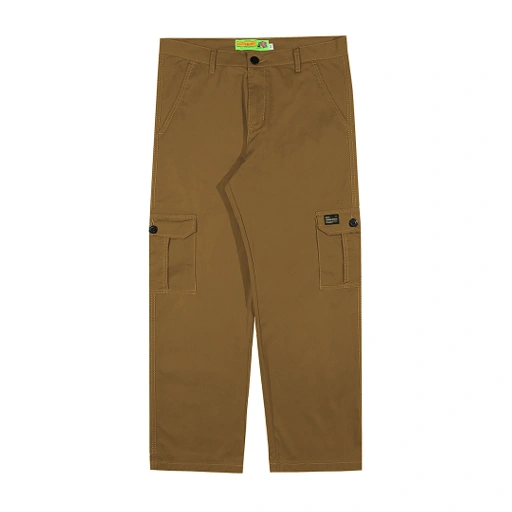 Image of Shining Bright Vain Long Cargo Pants - Brown